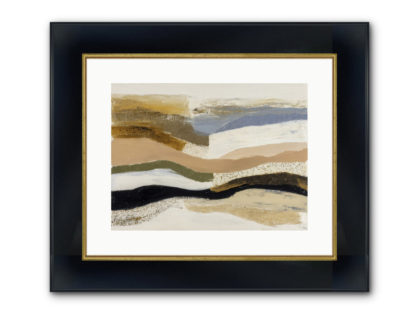 Haze No.1 Framed Print - Wide Black w/Gold 16x12