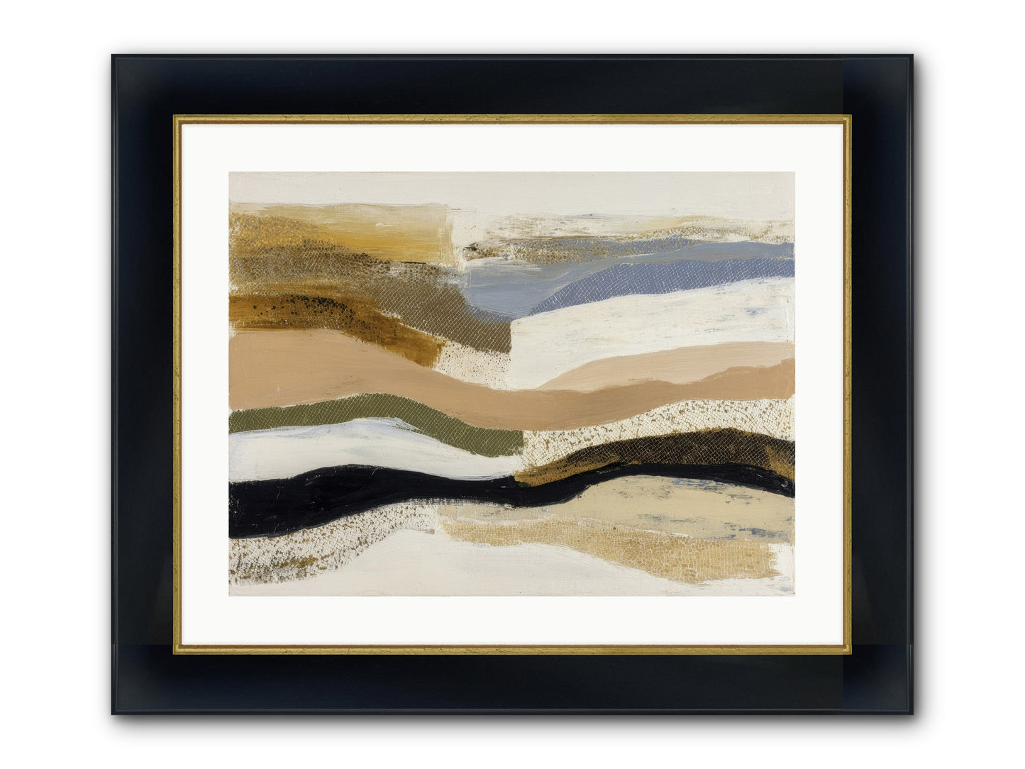 Haze No.1 Framed Print - Wide Black w/Gold 24x18