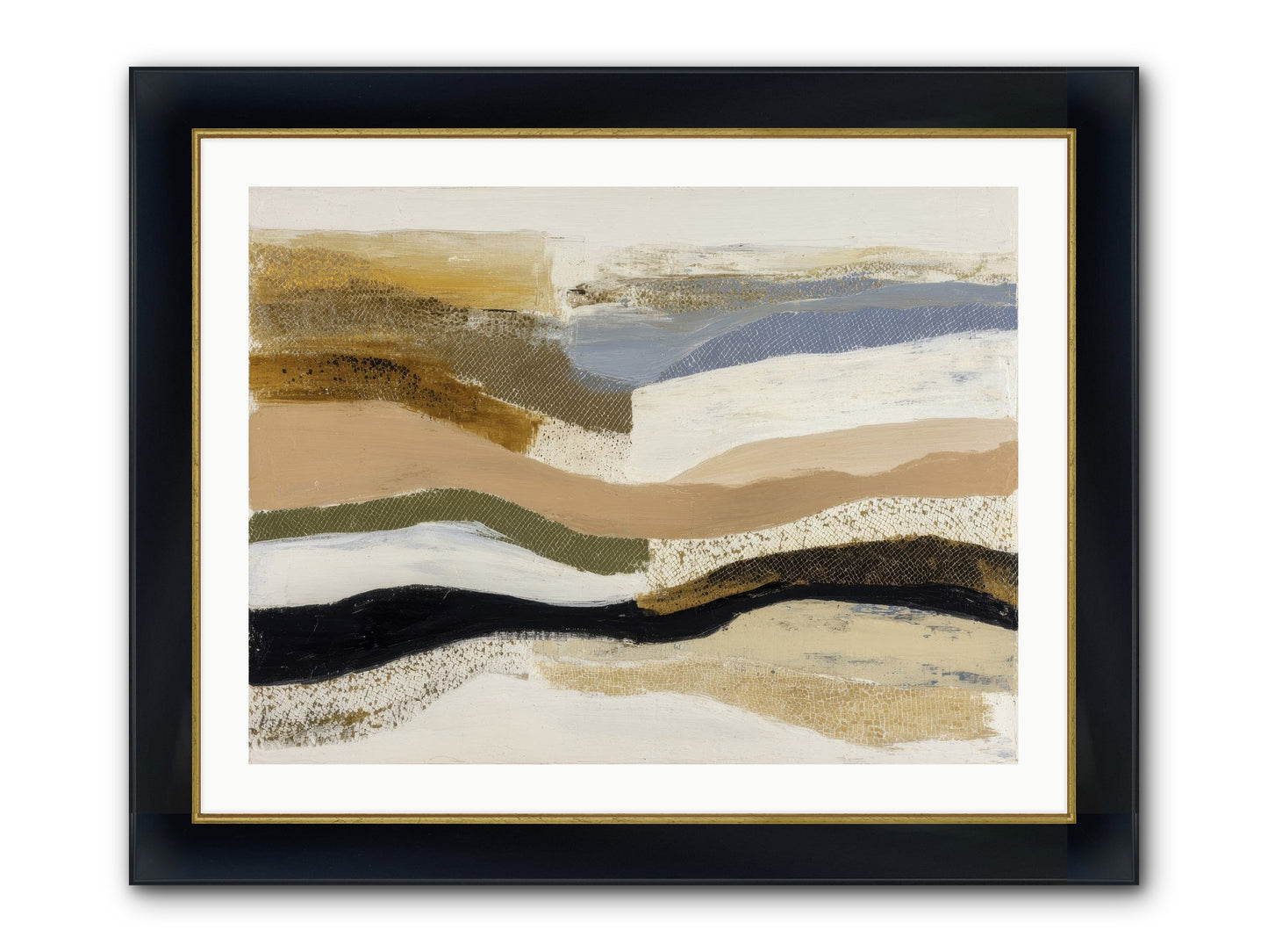 Haze No.1 Framed Print - Wide Black w/Gold 32x24