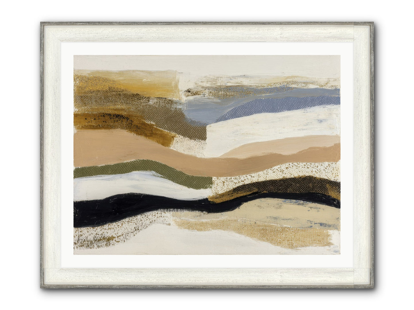 Haze No.1 Framed Print - Driftwood White 40x30