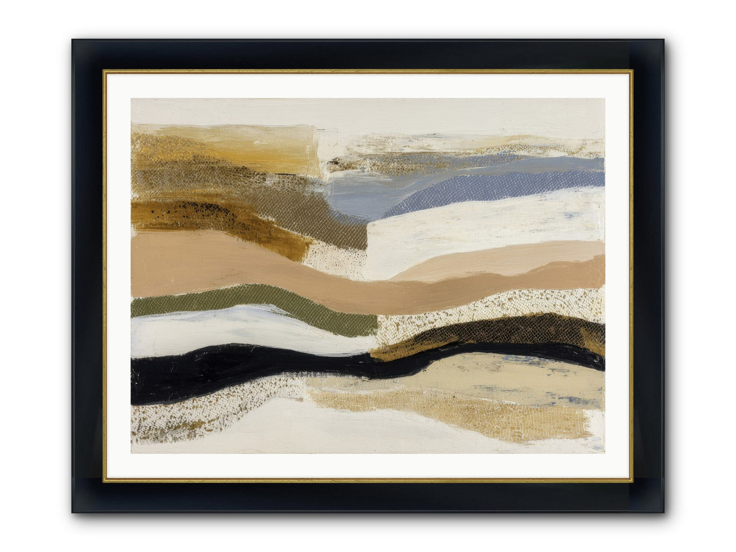 Haze No.1 Framed Print - Wide Black w/Gold 40x30