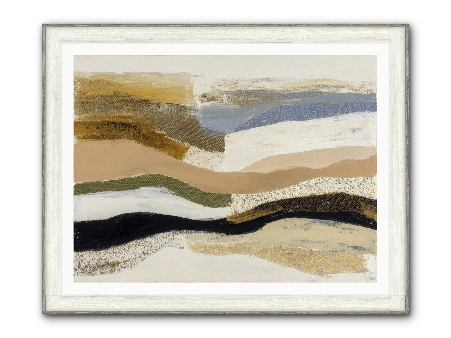 Haze No.1 Framed Print - Driftwood White 48x36