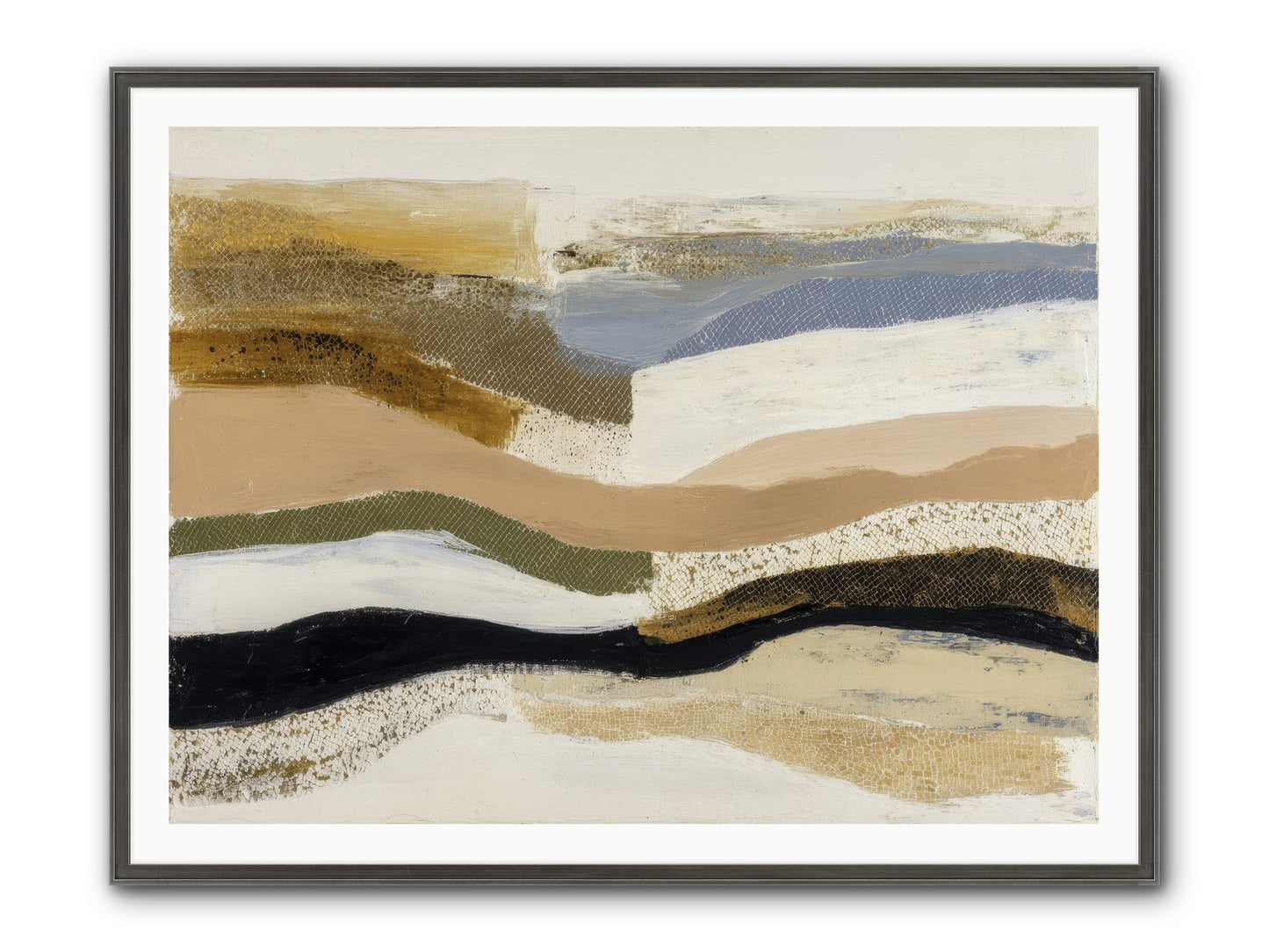 Haze No.1 Framed Print - Slimwoods Black/Silver 48x36