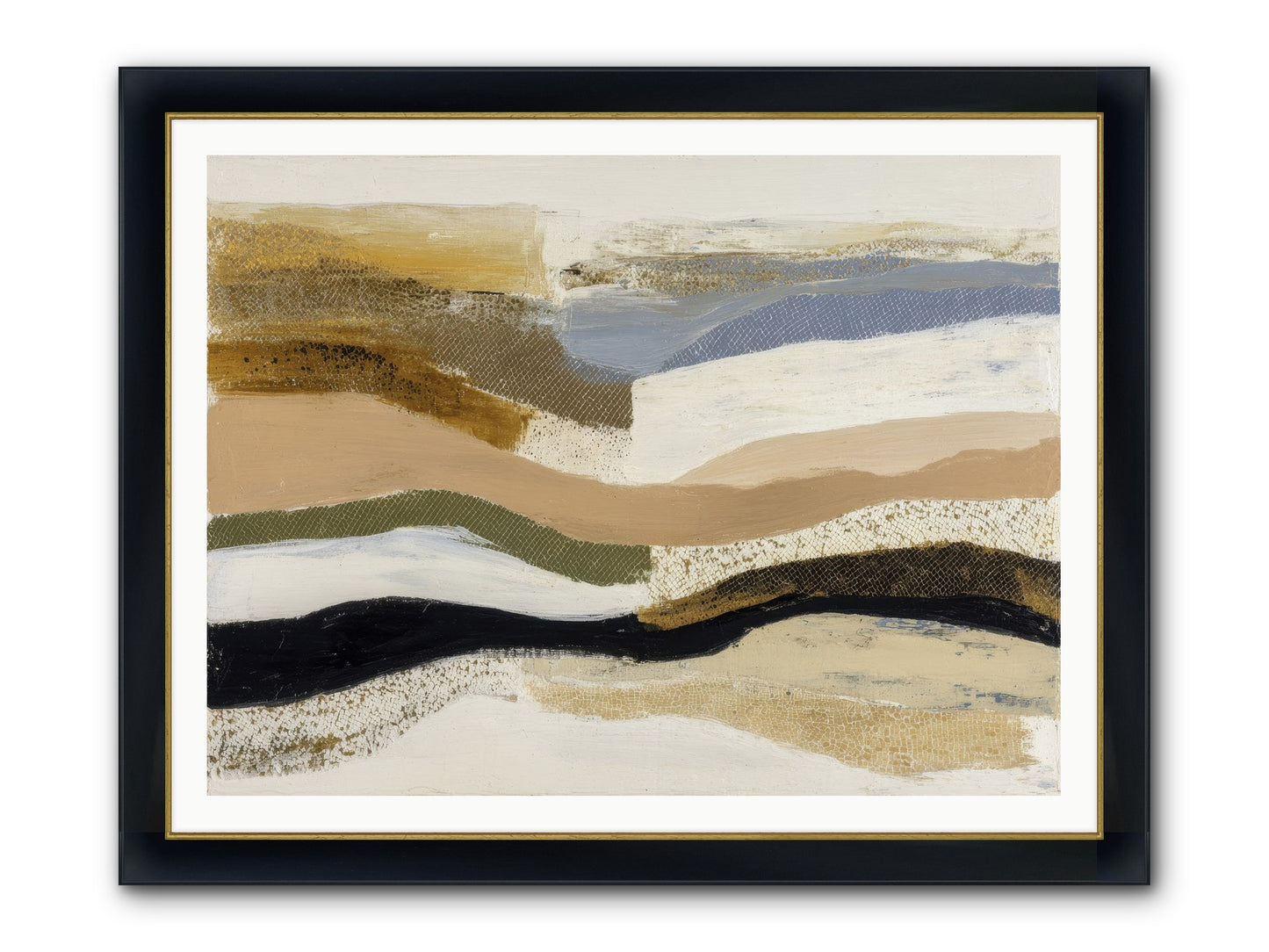 Haze No.1 Framed Print - Wide Black w/Gold 48x36