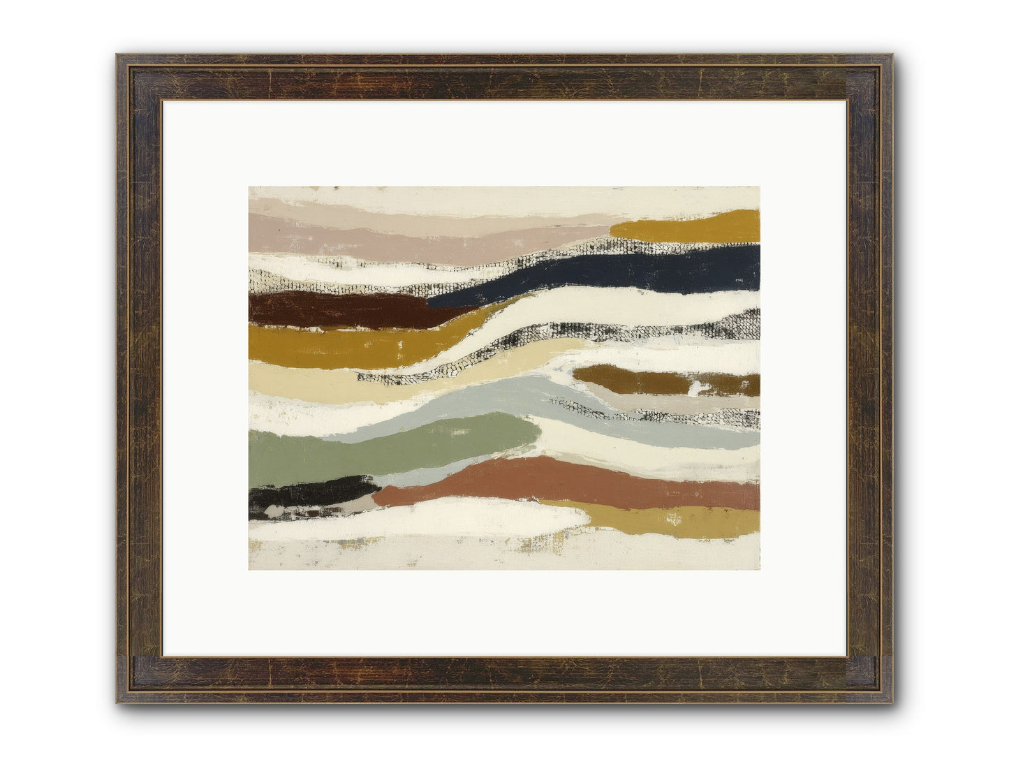 Haze No.2 Framed Print - Slimwoods Black/Gold 12x9