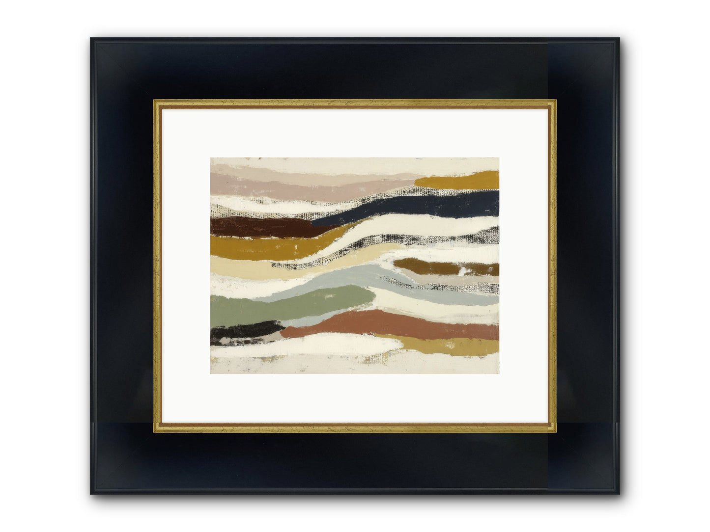 Haze No.2 Framed Print - Wide Black w/Gold 12x9