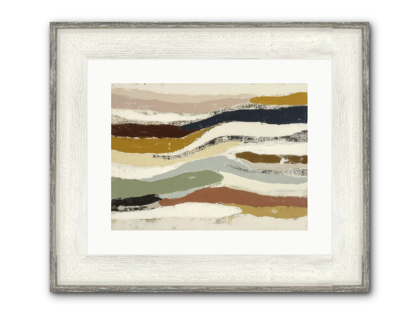 Haze No.2 Framed Print - Driftwood White 16x12