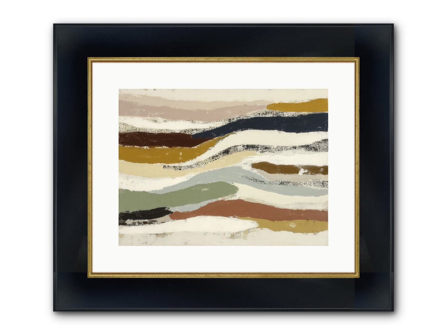 Haze No.2 Framed Print - Wide Black w/Gold 16x12