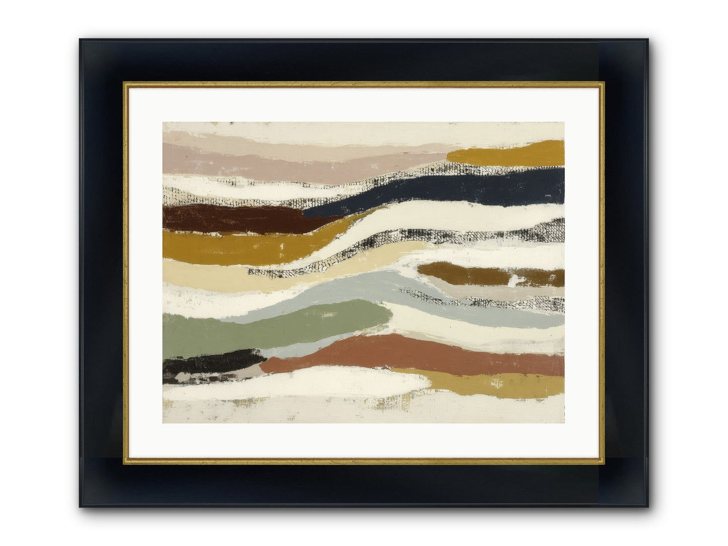 Haze No.2 Framed Print - Wide Black w/Gold 24x18