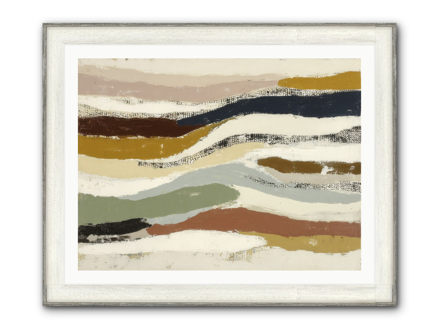 Haze No.2 Framed Print - Driftwood White 40x30