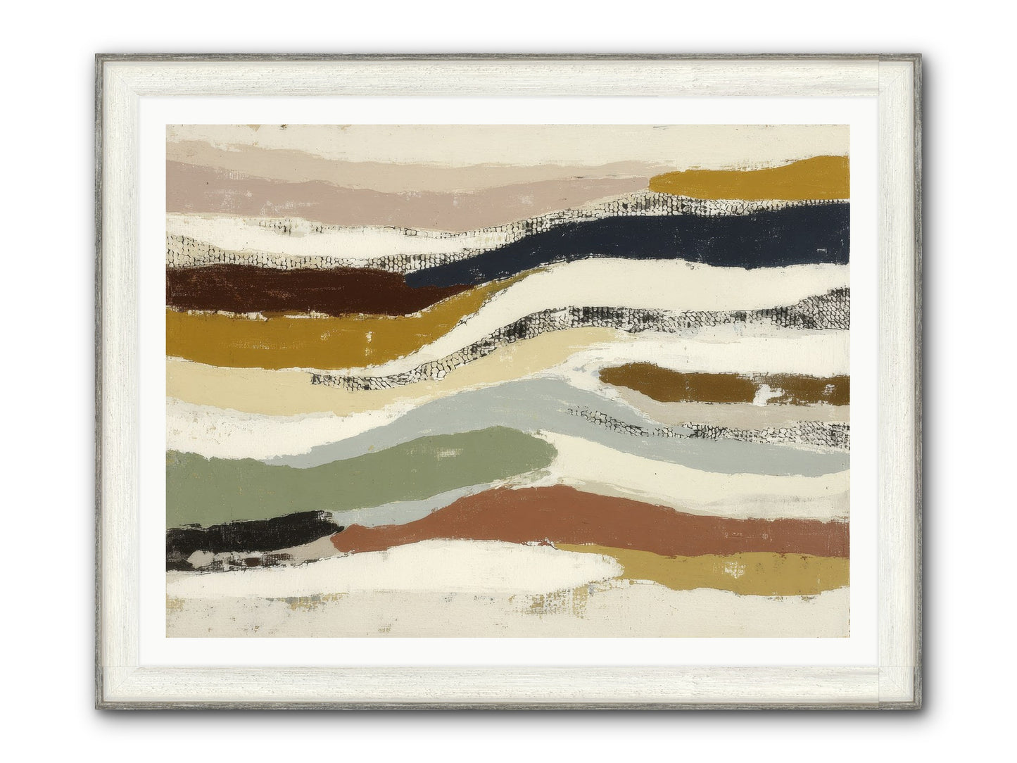 Haze No.2 Framed Print - Driftwood White 48x36