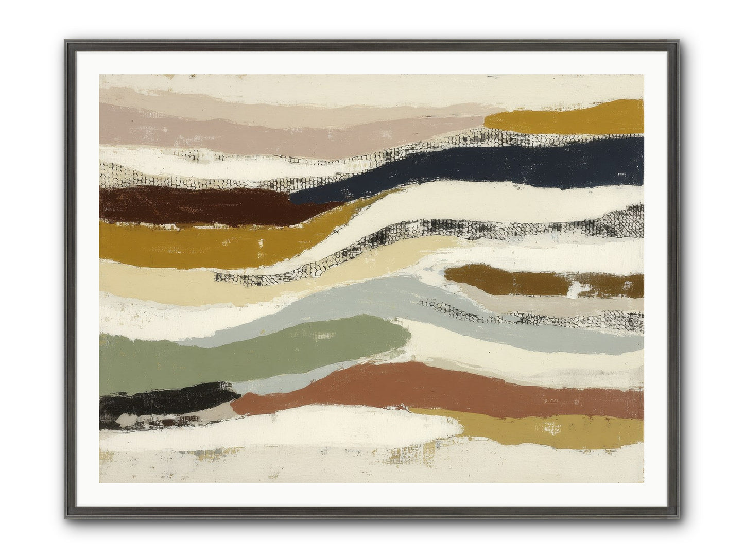 Haze No.2 Framed Print - Slimwoods Black/Silver 48x36