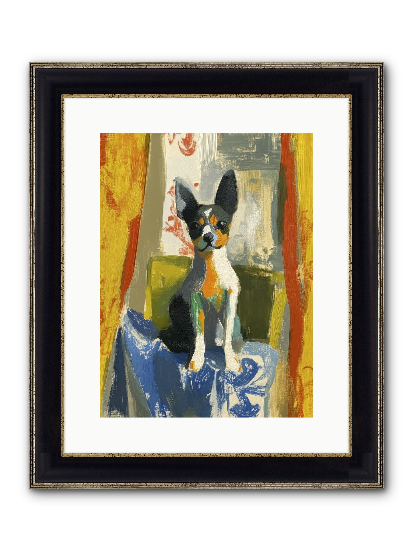 Hazel Mae Framed Print - Black & Gold 12x16