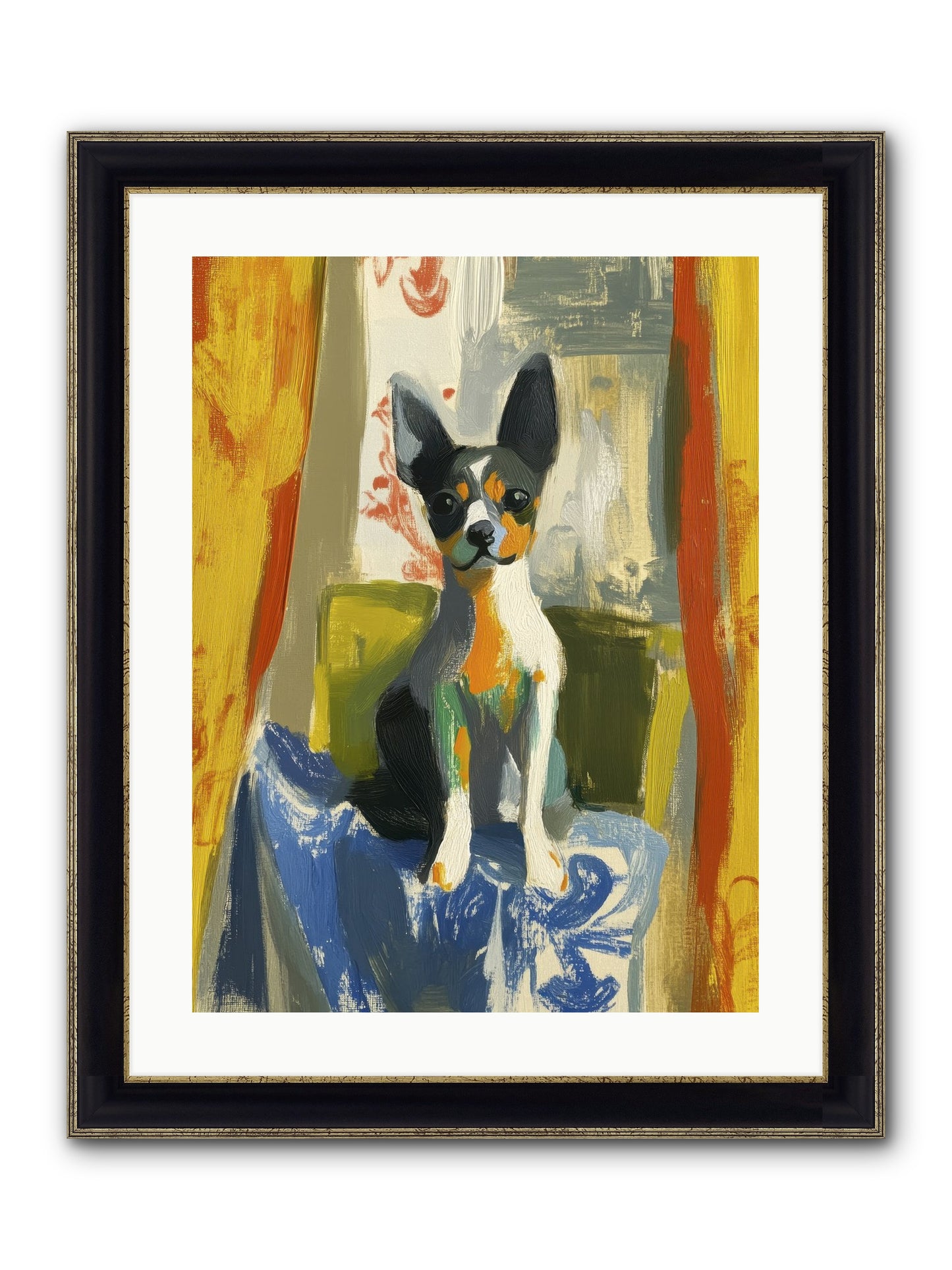 Hazel Mae Framed Print - Black & Gold 18x24