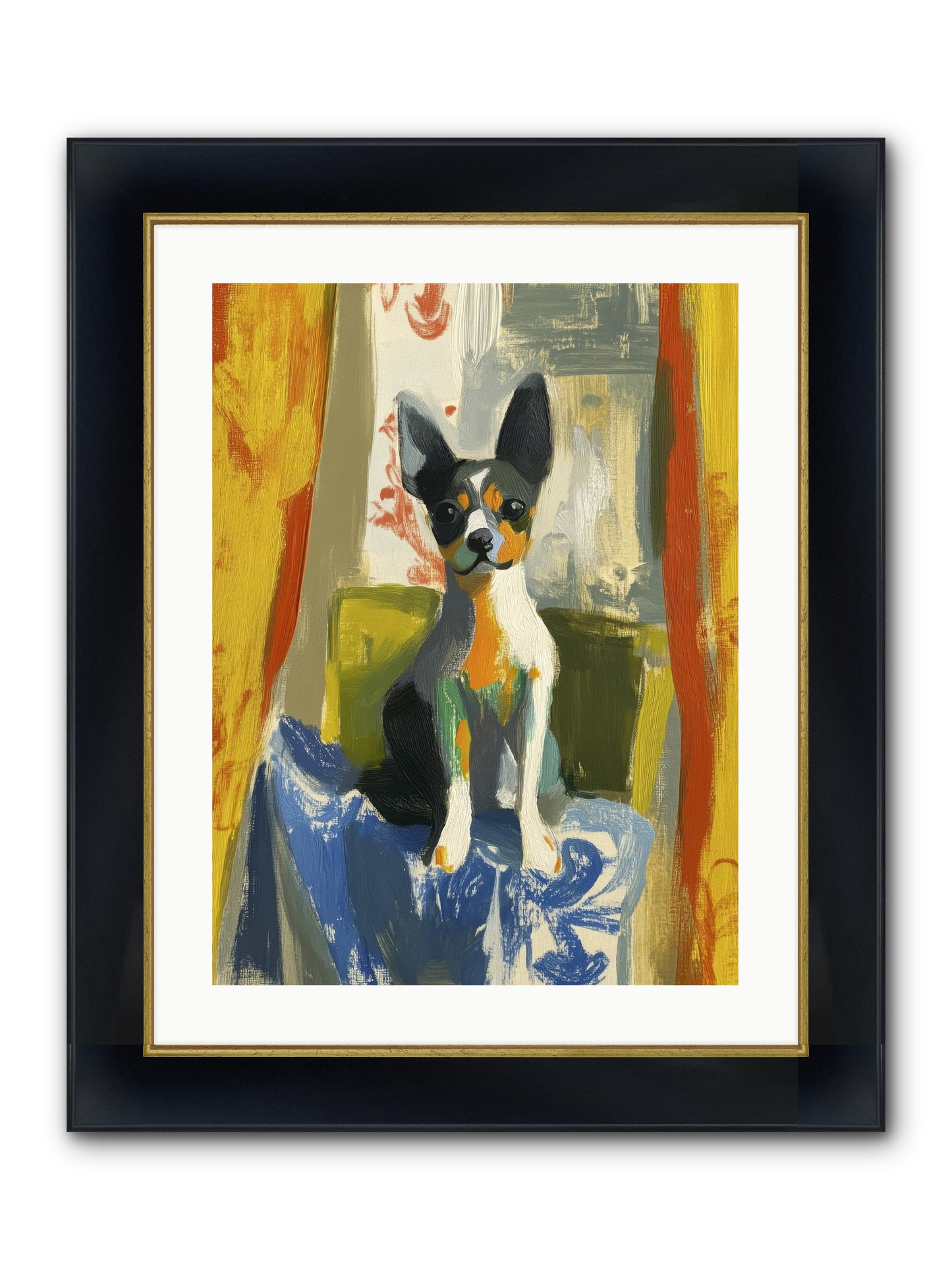 Hazel Mae Framed Print - Wide Black w/Gold 18x24
