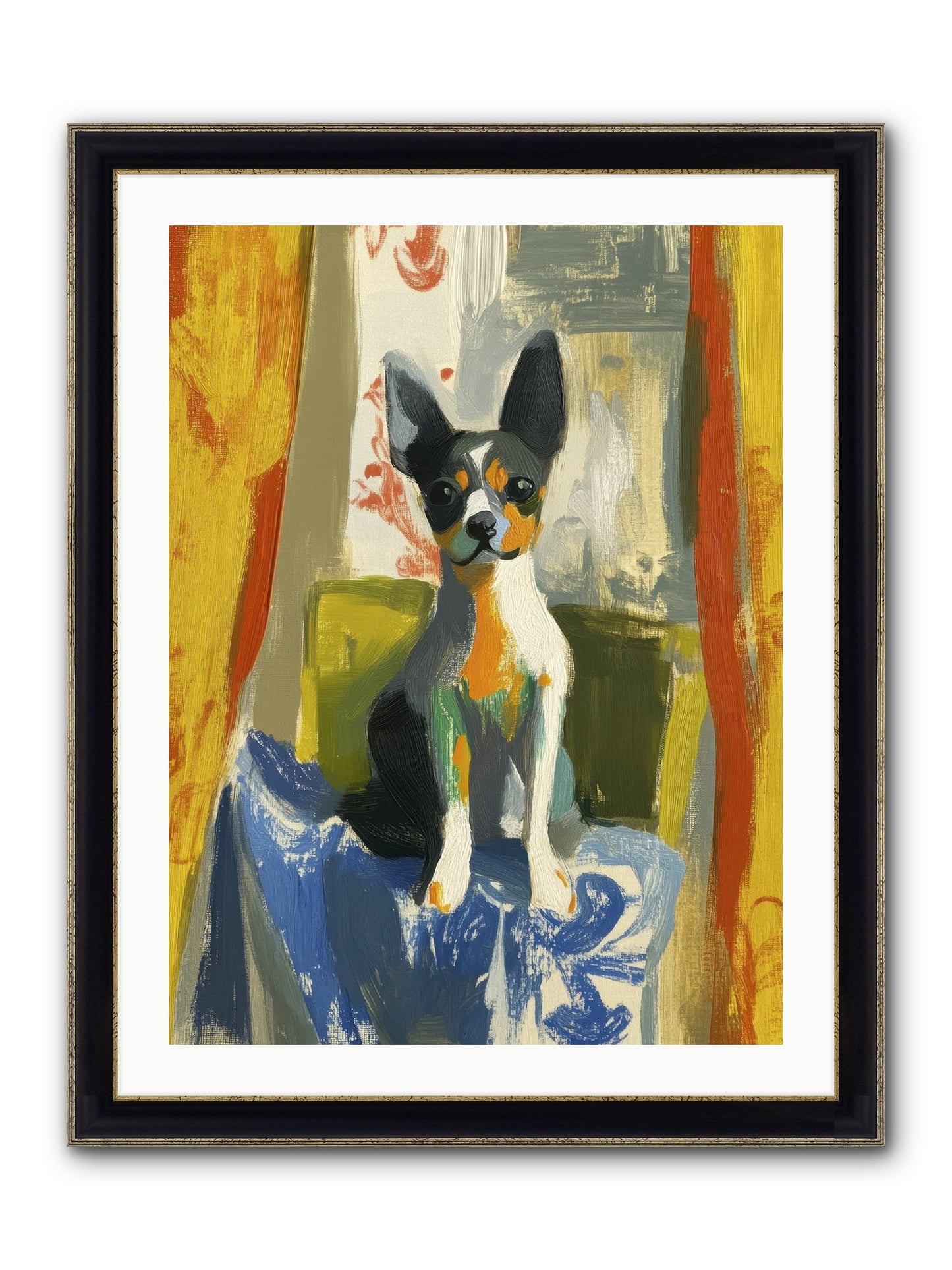 Hazel Mae Framed Print - Black & Gold 24x32