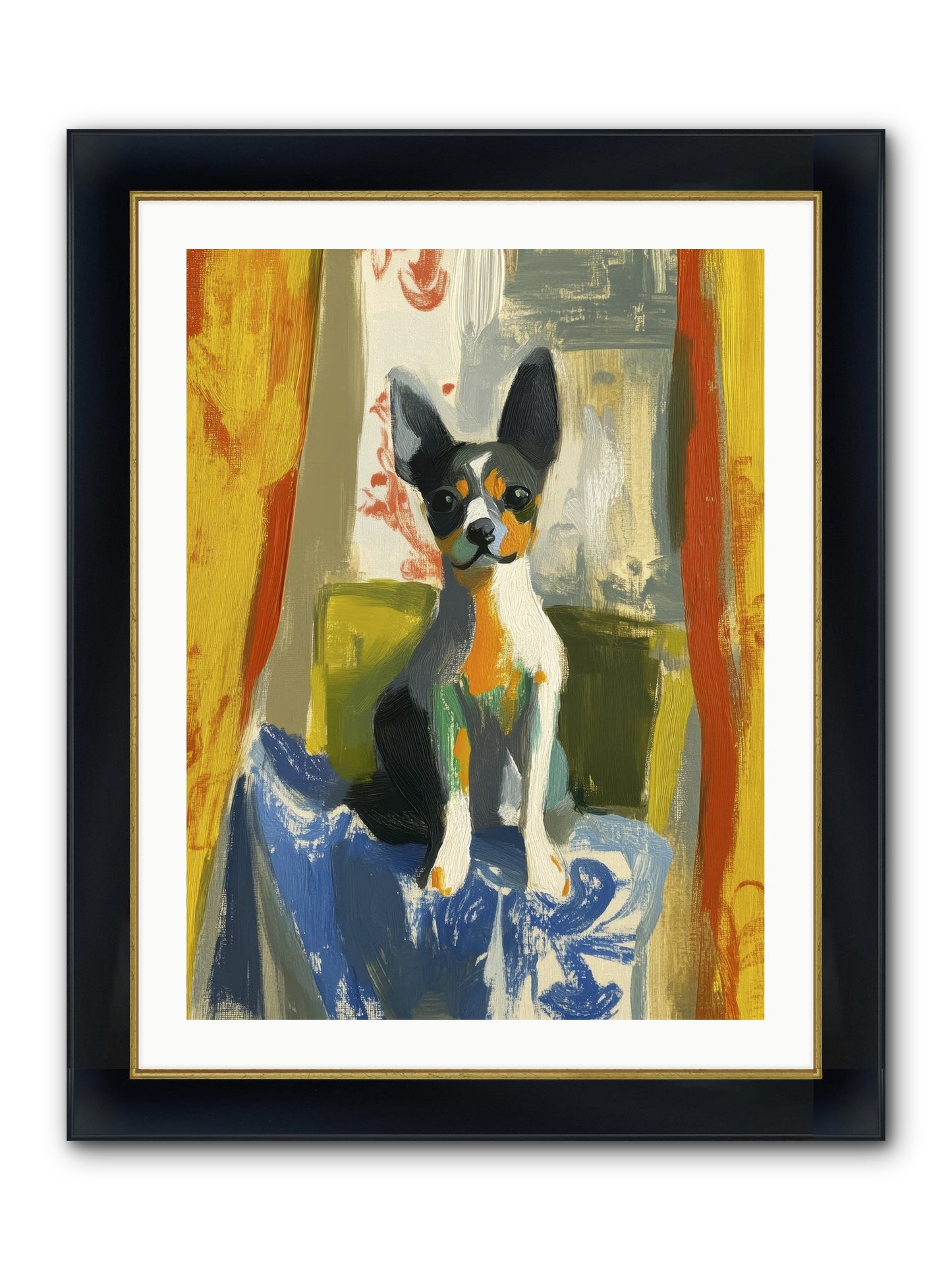 Hazel Mae Framed Print - Wide Black w/Gold 24x32