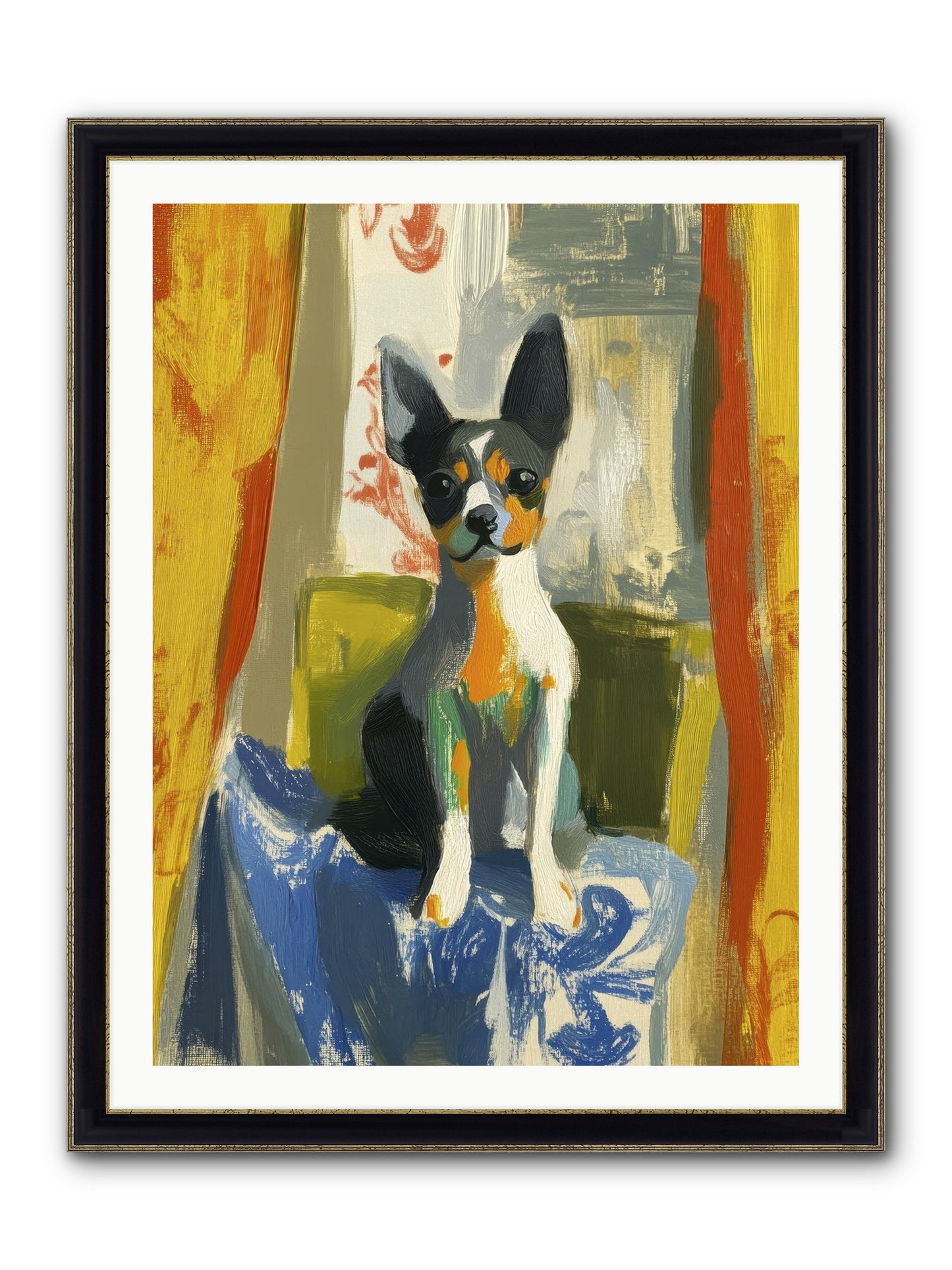 Hazel Mae Framed Print - Black & Gold 30x40