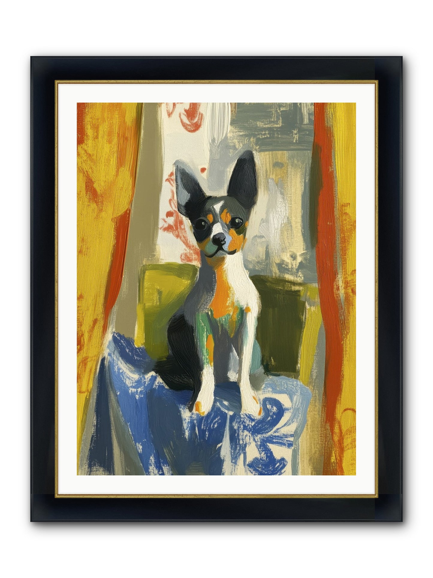 Hazel Mae Framed Print - Wide Black w/Gold 30x40