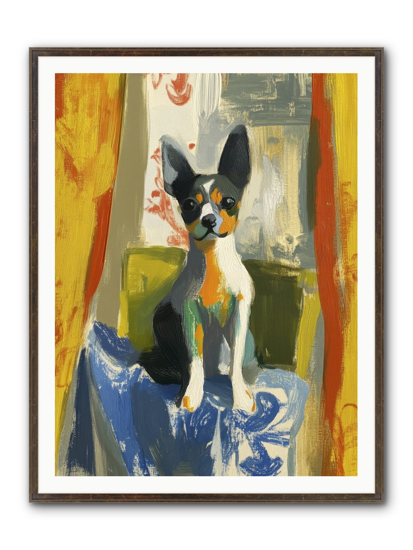 Hazel Mae Framed Print - Slimwoods Black/Gold 36x48