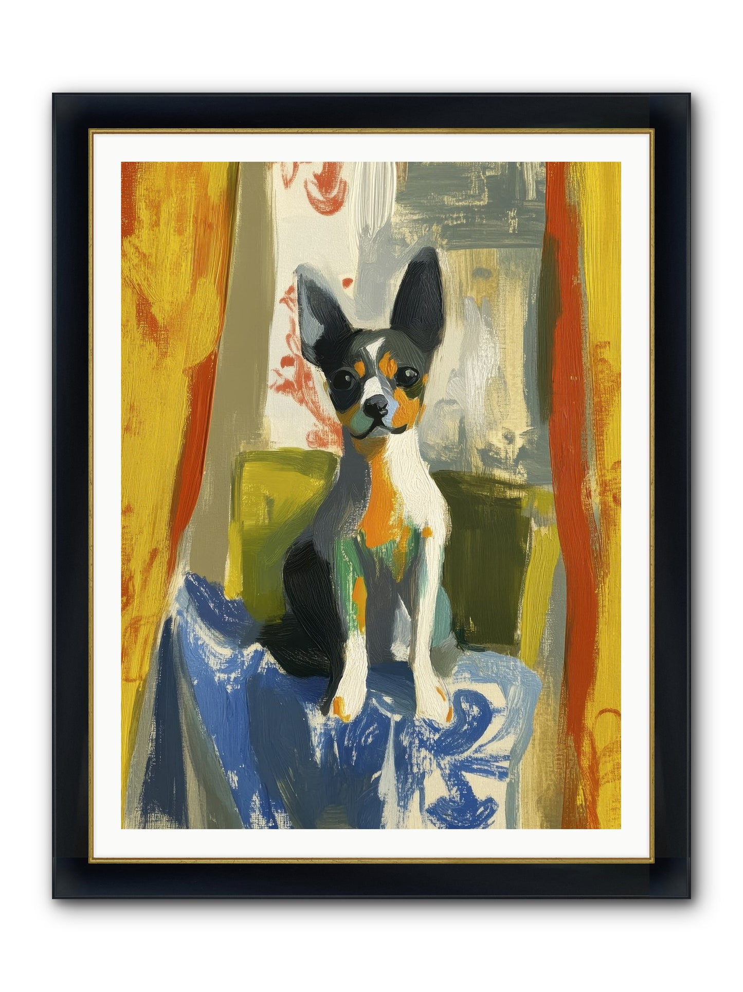 Hazel Mae Framed Print - Wide Black w/Gold 36x48
