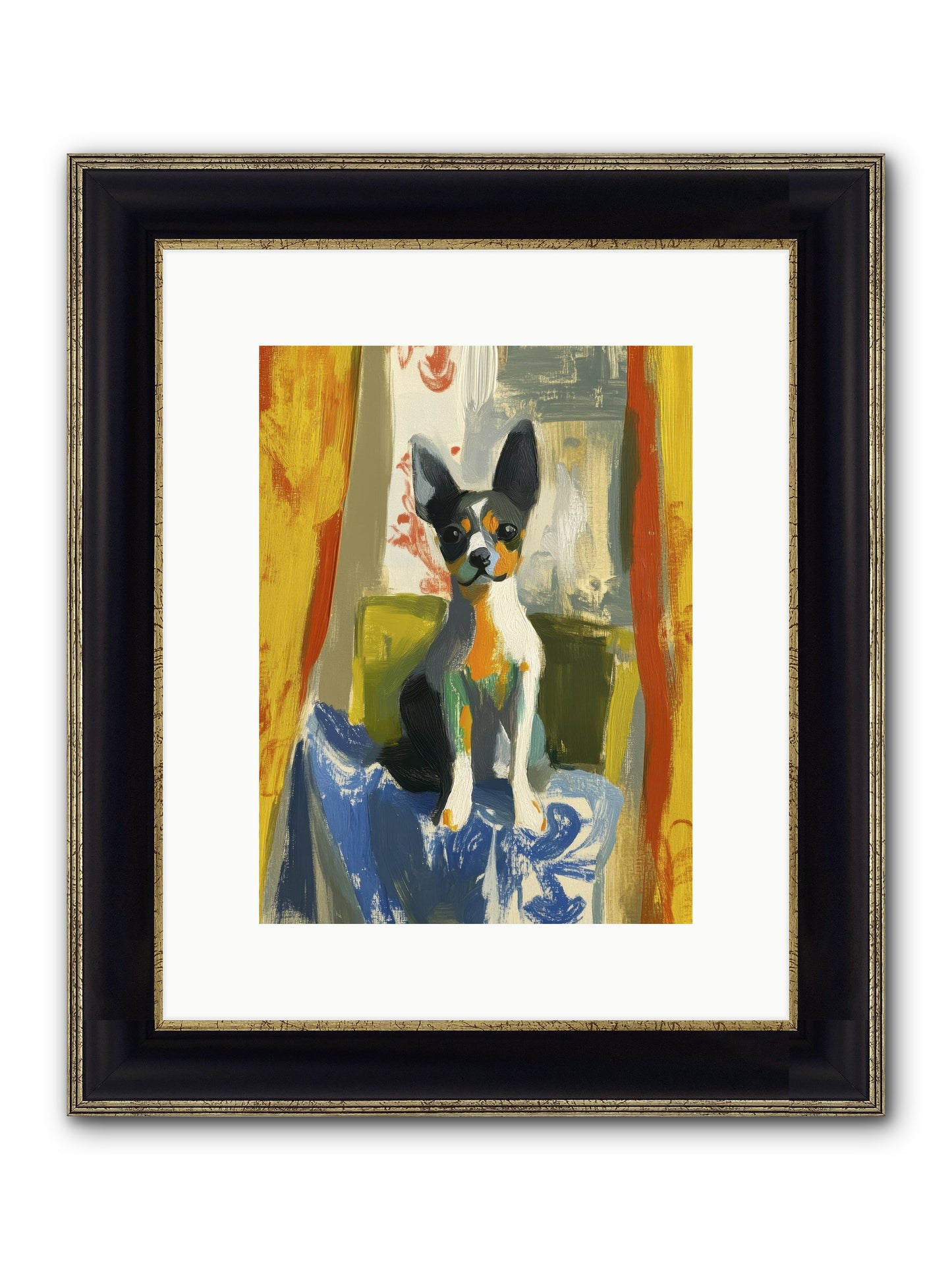 Hazel Mae Framed Print - Black & Gold 9x12