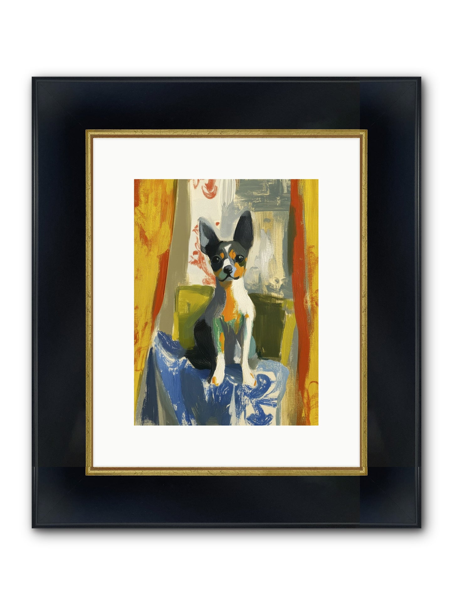 Hazel Mae Framed Print - Wide Black w/Gold 9x12