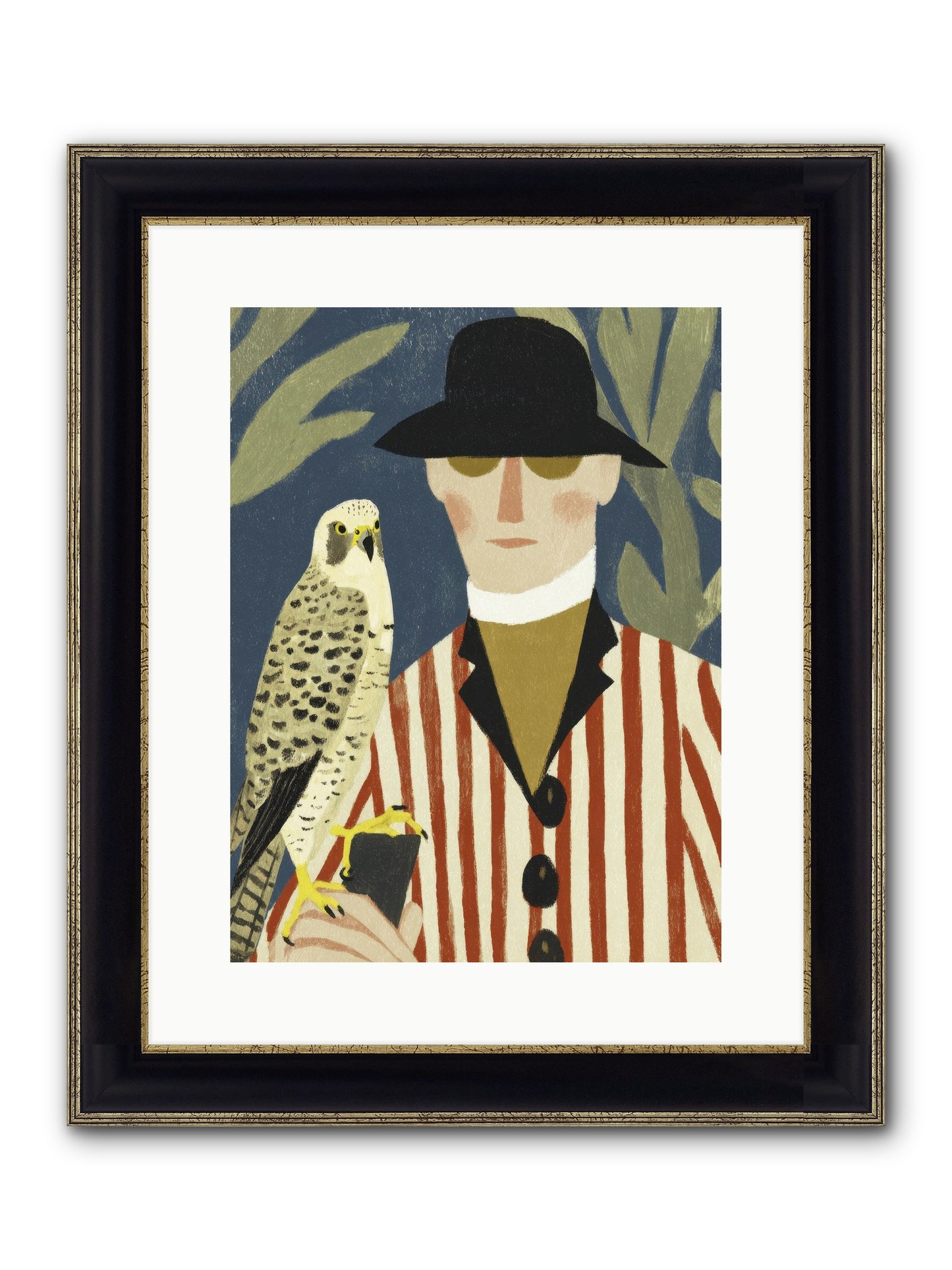 He Painted Birds From Memory Framed Print - Black & Gold 12x16