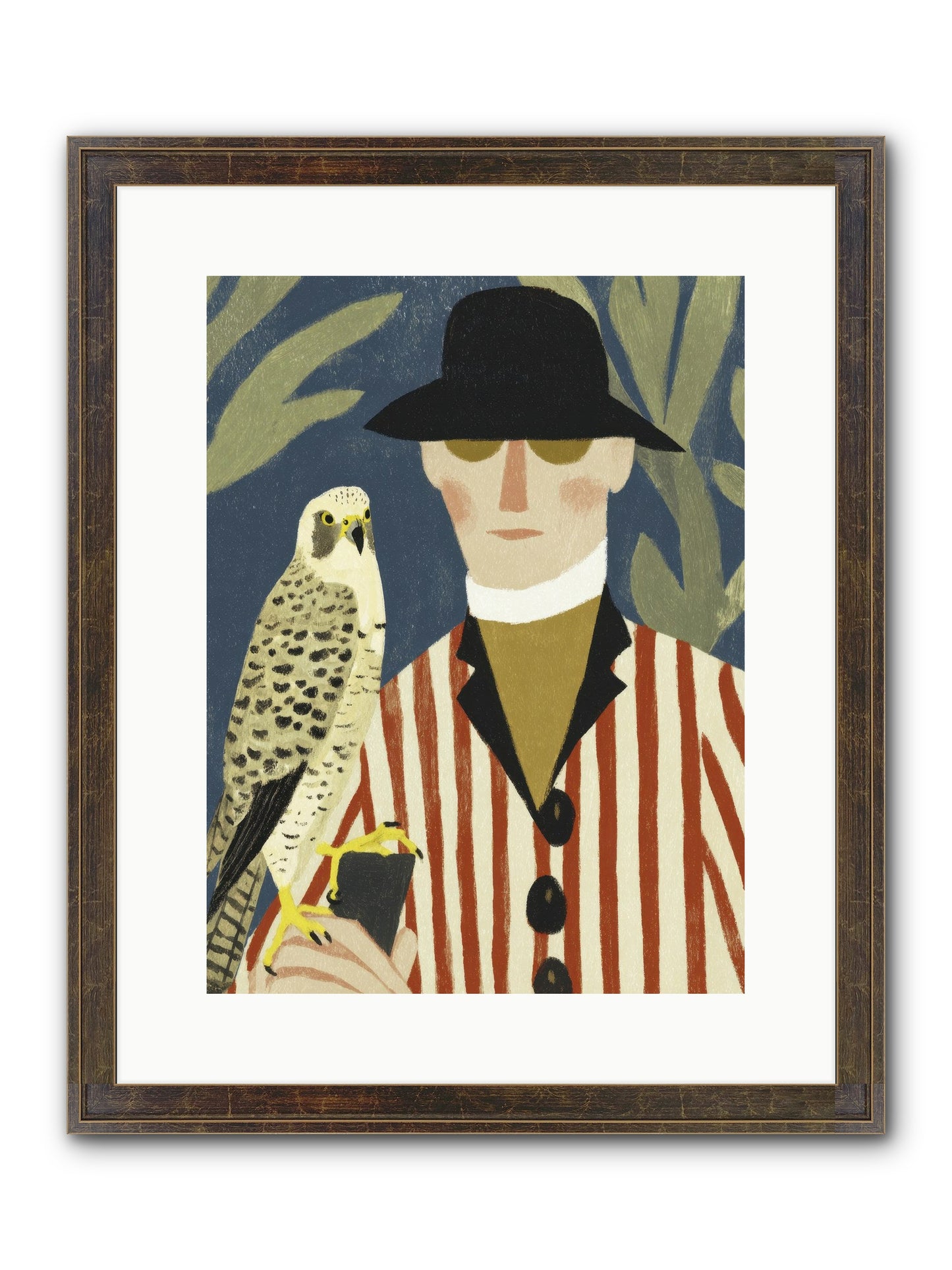 He Painted Birds From Memory Framed Print - Slimwoods Black/Gold 12x16