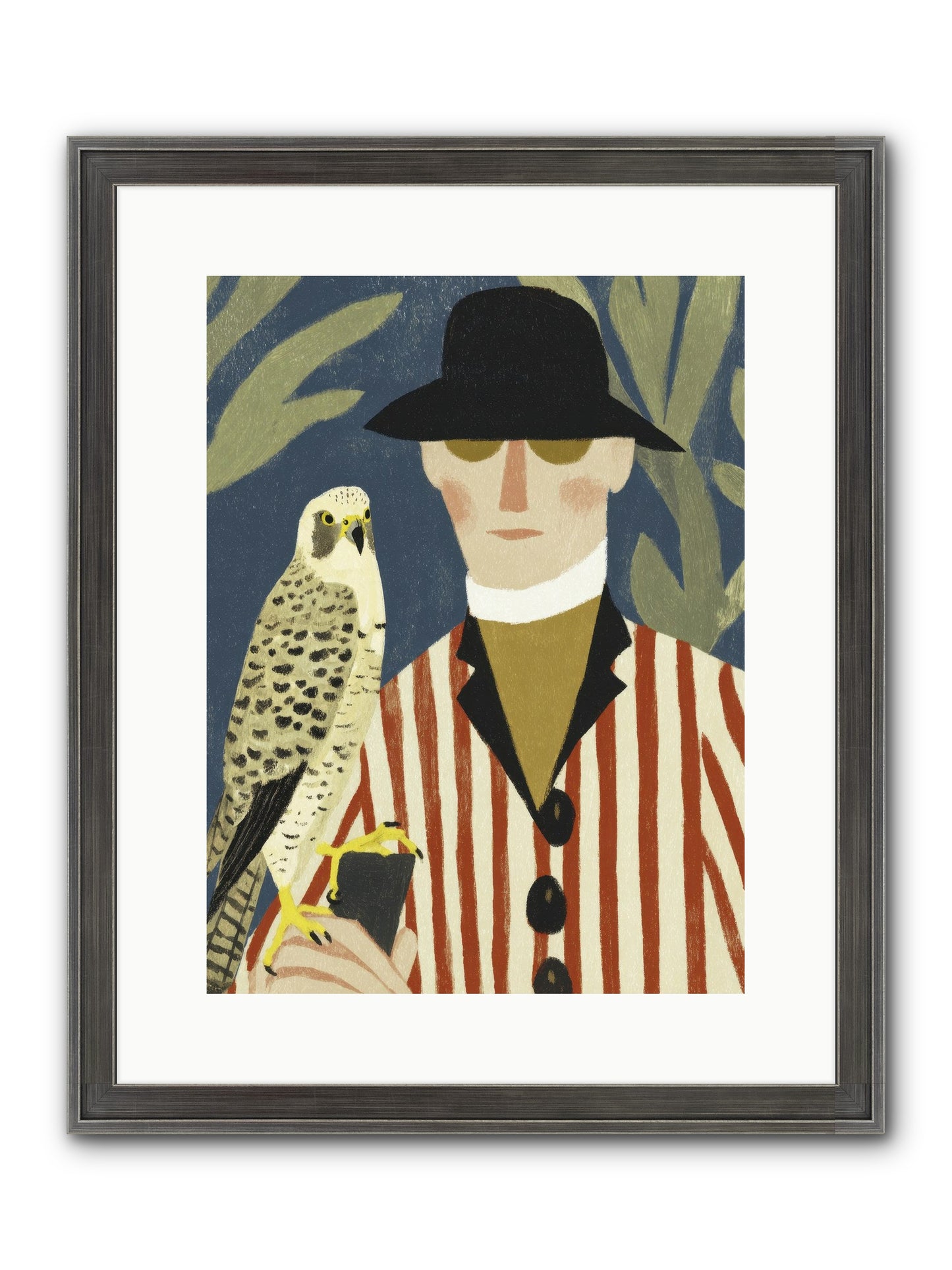 He Painted Birds From Memory Framed Print - Slimwoods Black/Silver 12x16