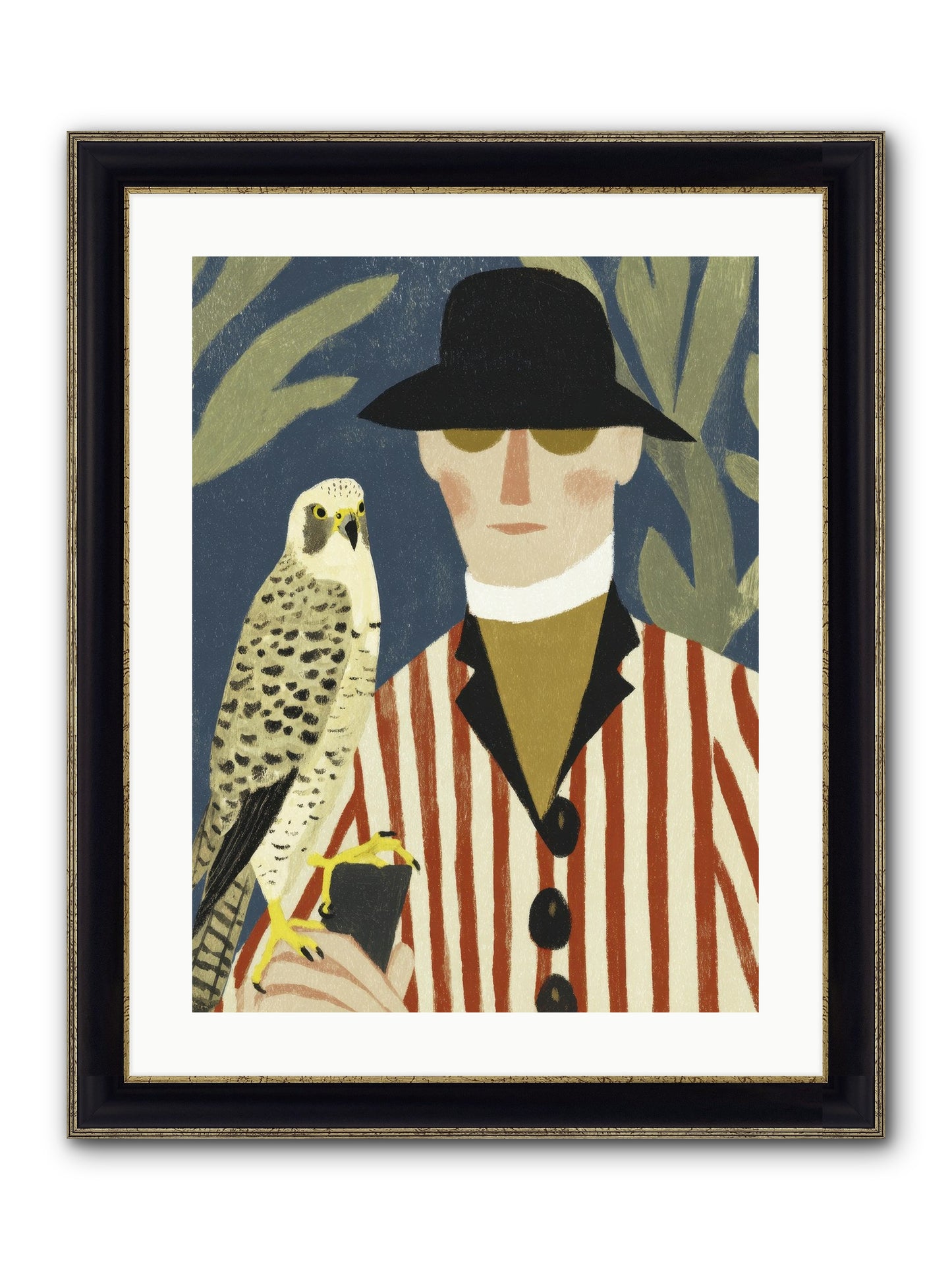 He Painted Birds From Memory Framed Print - Black & Gold 18x24