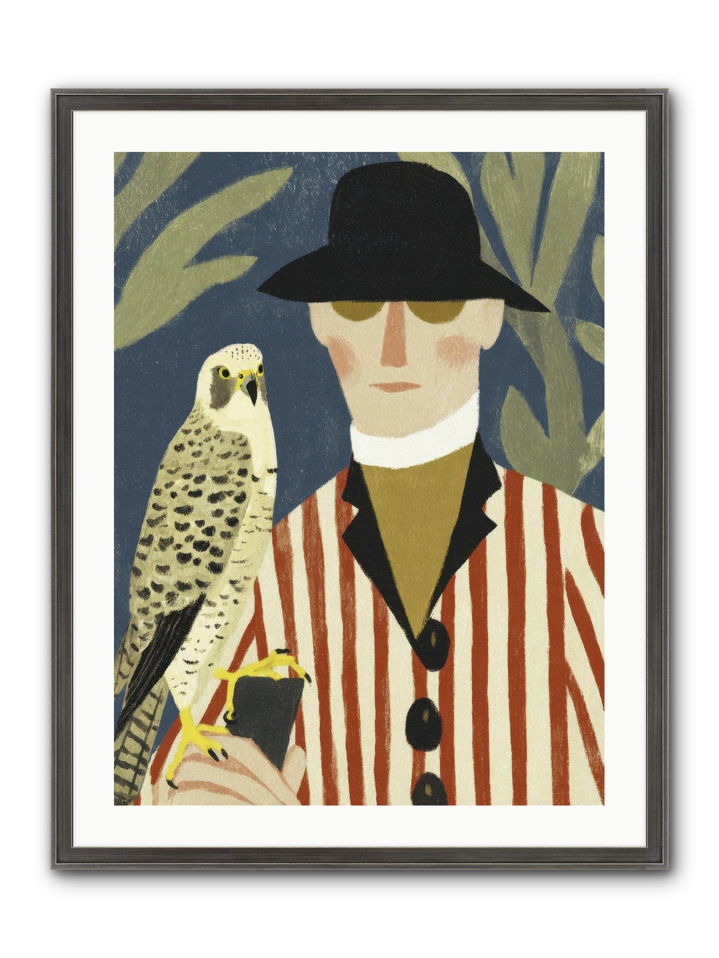 He Painted Birds From Memory Framed Print - Slimwoods Black/Silver 24x32