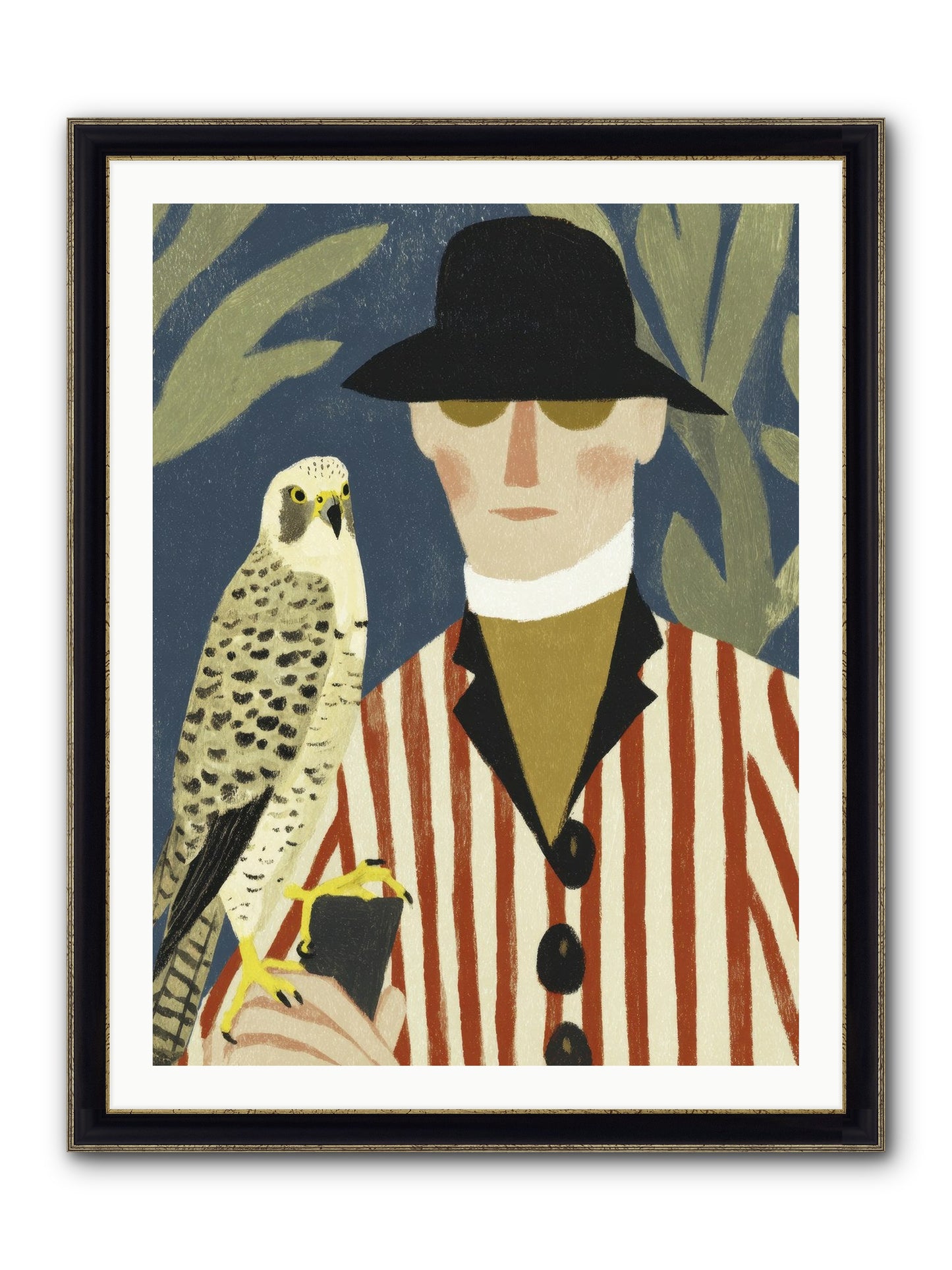 He Painted Birds From Memory Framed Print - Black & Gold 30x40