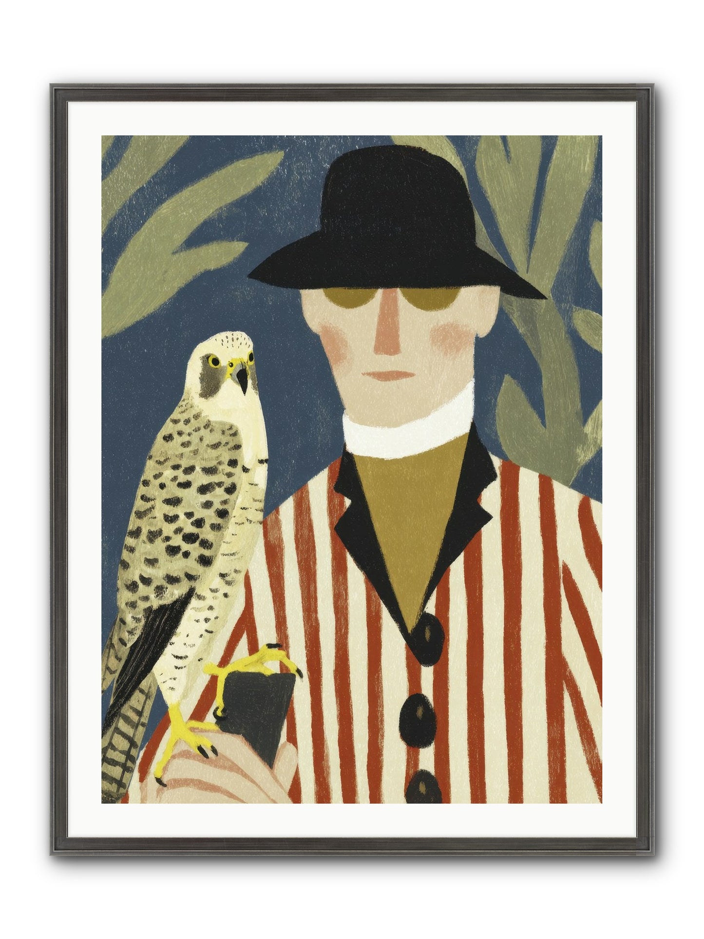 He Painted Birds From Memory Framed Print - Slimwoods Black/Silver 30x40