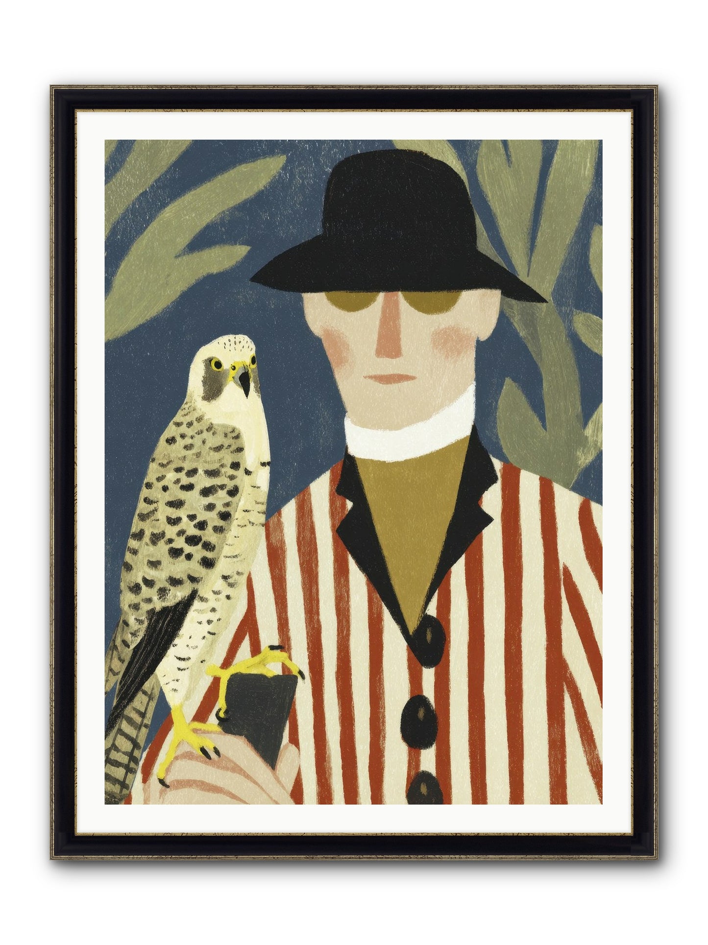 He Painted Birds From Memory Framed Print - Black & Gold 36x48