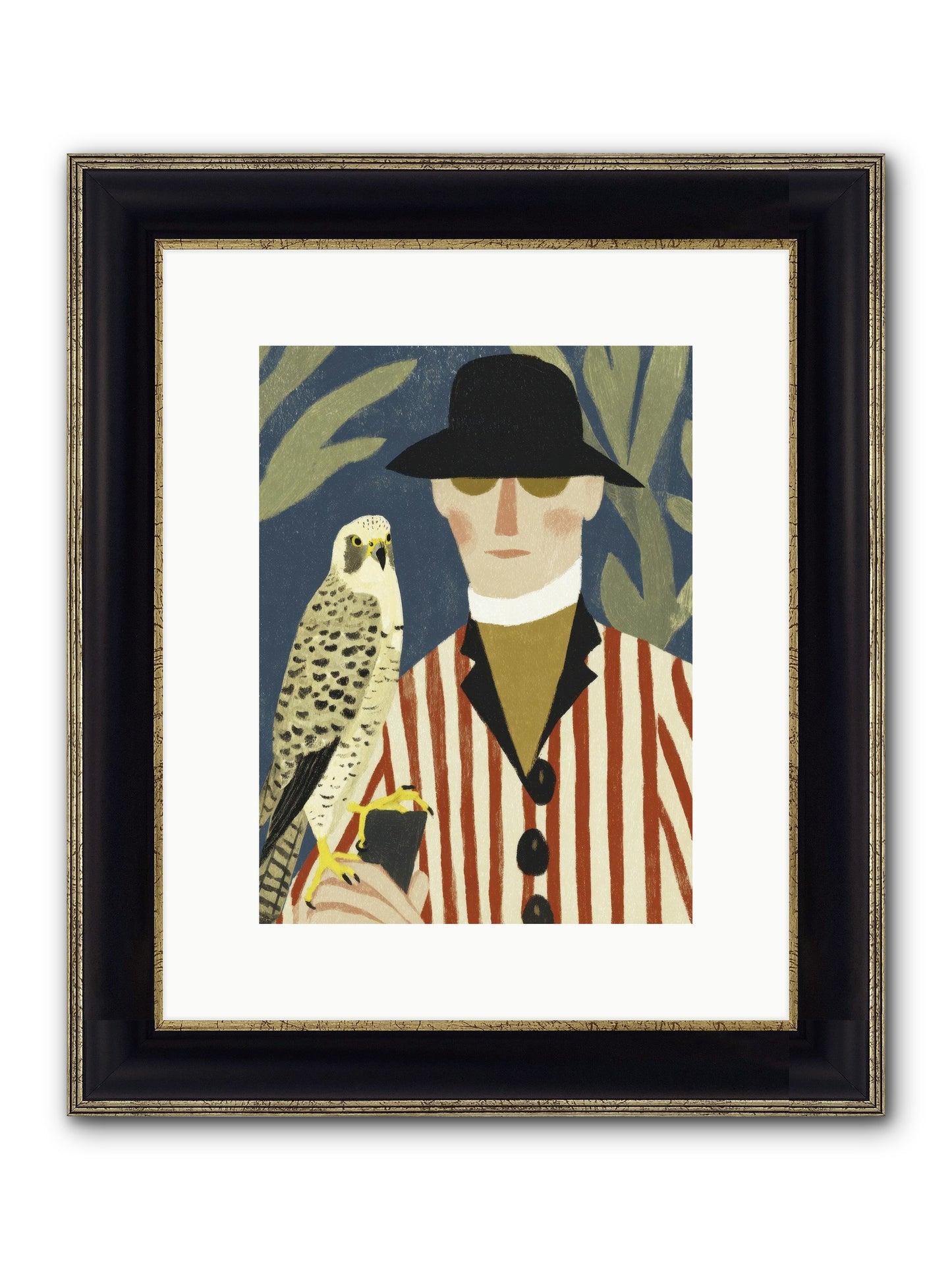 He Painted Birds From Memory Framed Print - Black & Gold 9x12