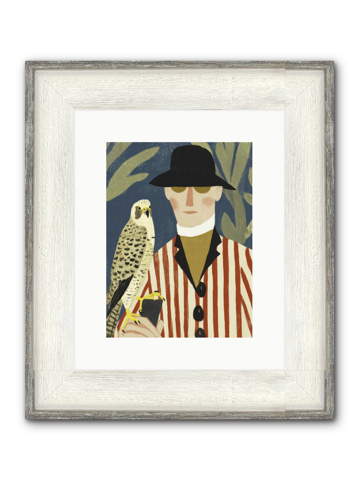 He Painted Birds From Memory Framed Print - Driftwood White 9x12