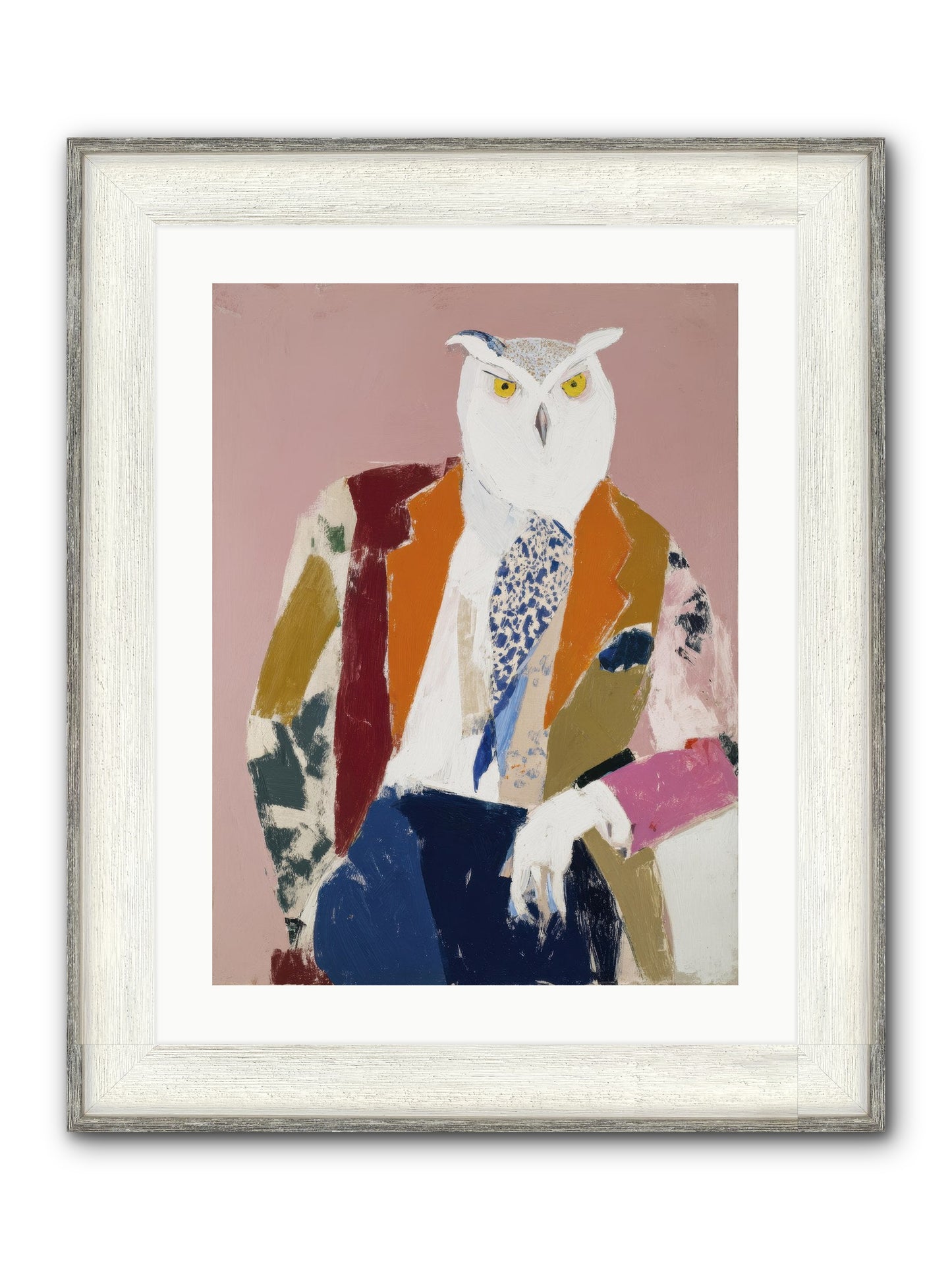 He Who Saw Through Everything Framed Print - Driftwood White 18x24