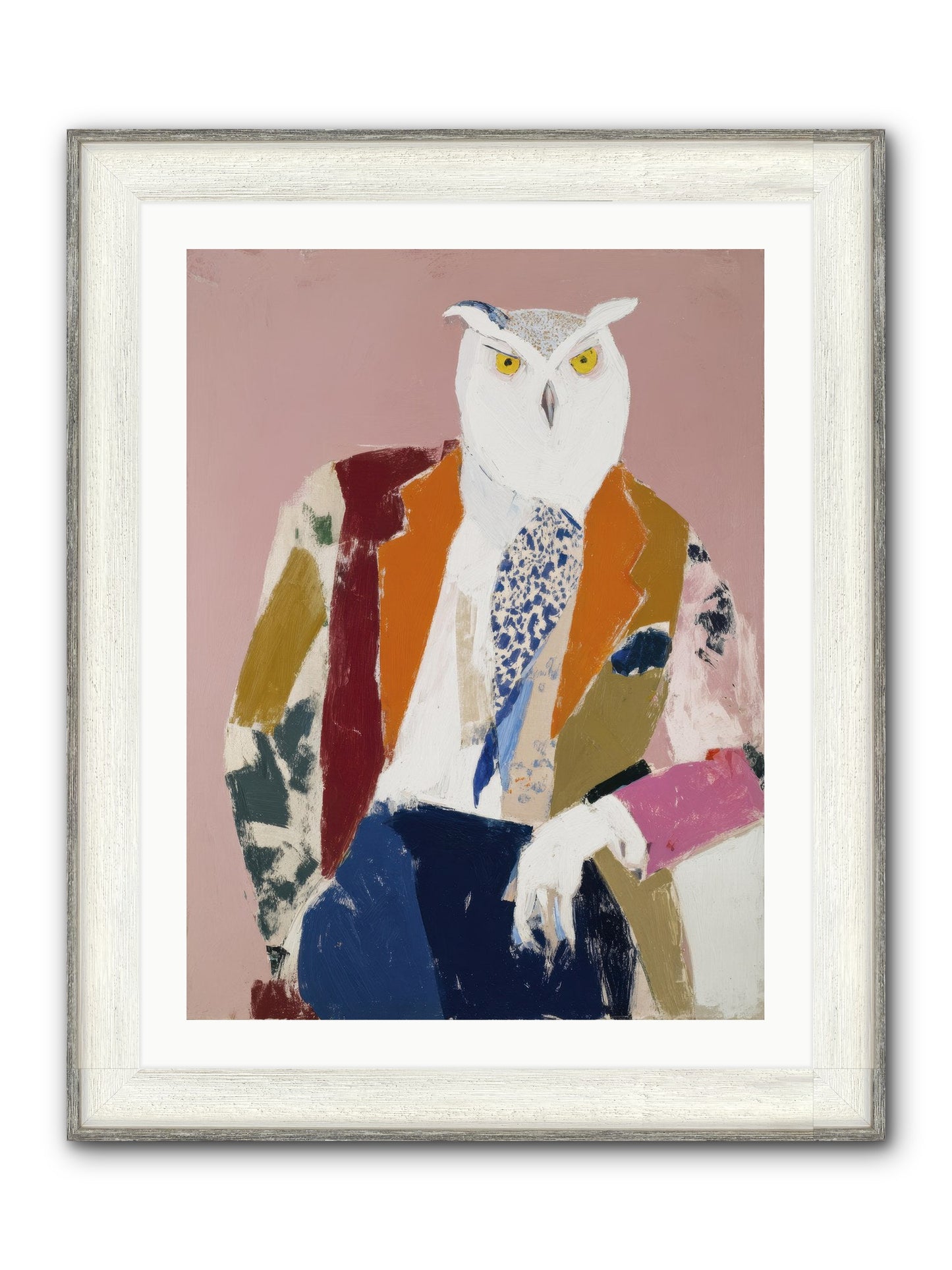 He Who Saw Through Everything Framed Print - Driftwood White 24x32