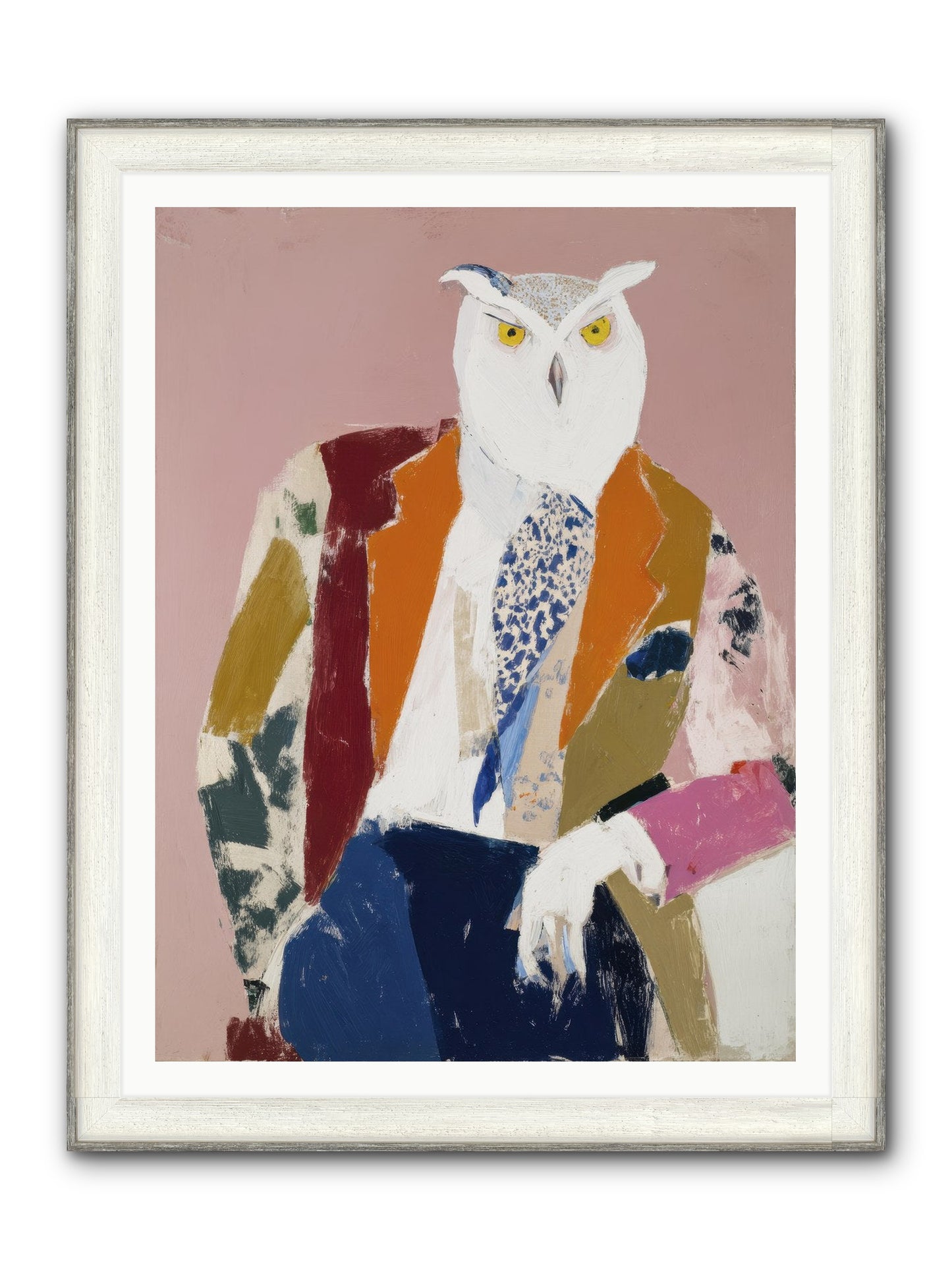 He Who Saw Through Everything Framed Print - Driftwood White 36x48