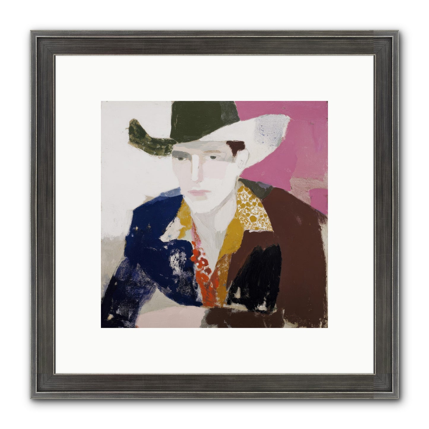 He Wore His Stories Framed Print - Slimwoods Black/Silver 10x10