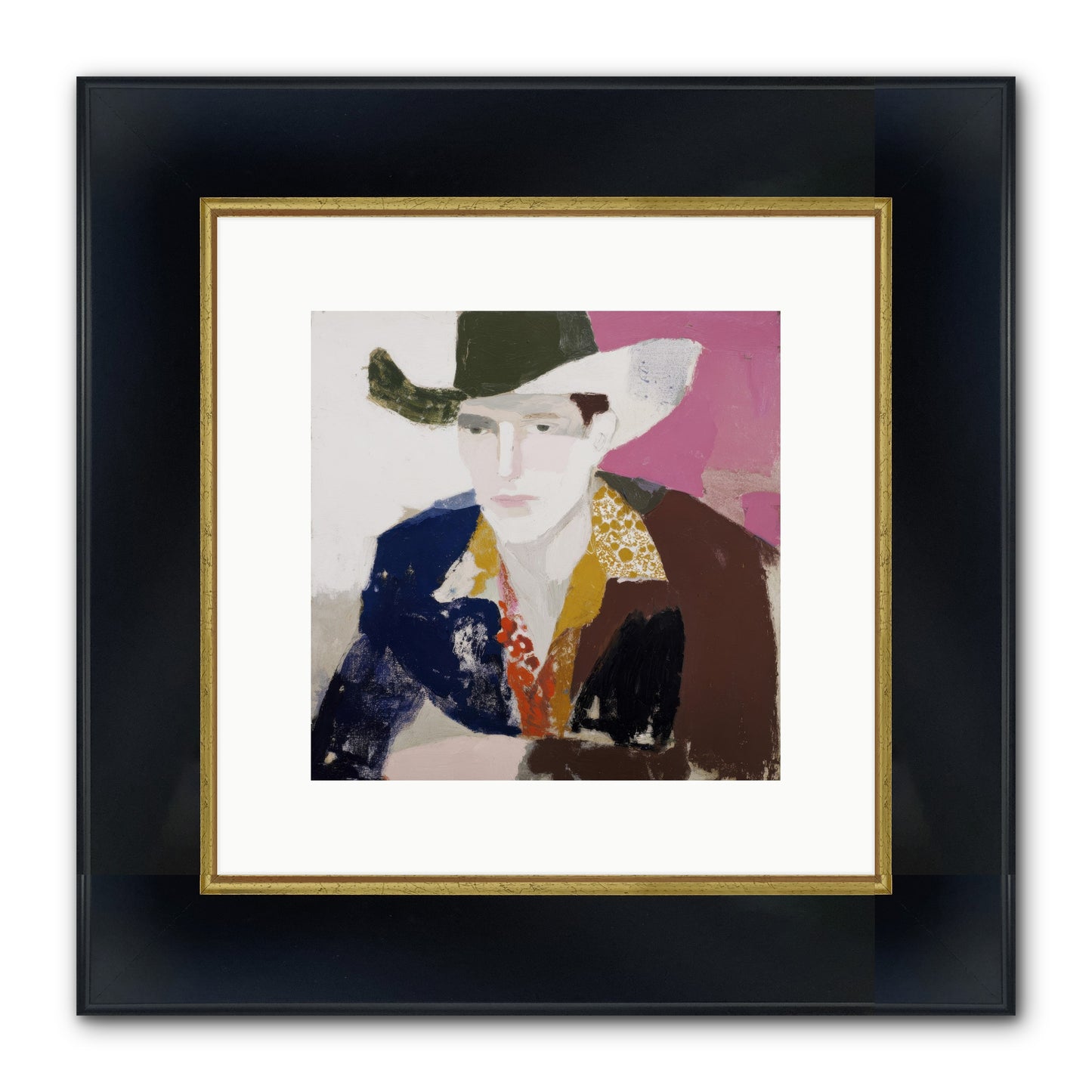 He Wore His Stories Framed Print - Wide Black w/Gold 10x10