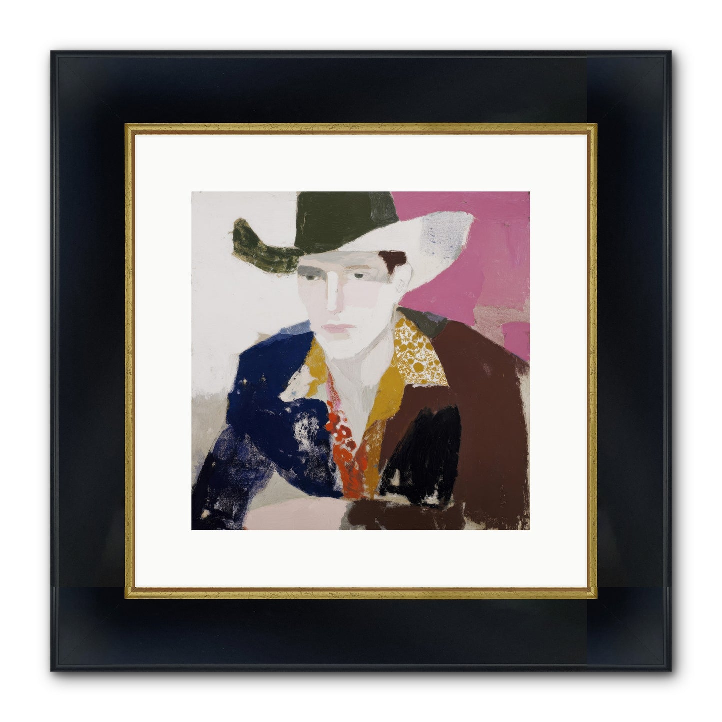 He Wore His Stories Framed Print - Wide Black w/Gold 12x12