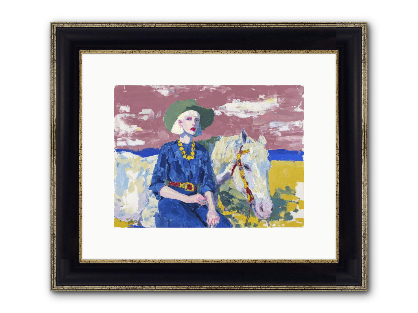 Heading West Framed Print - Black & Gold 12x9