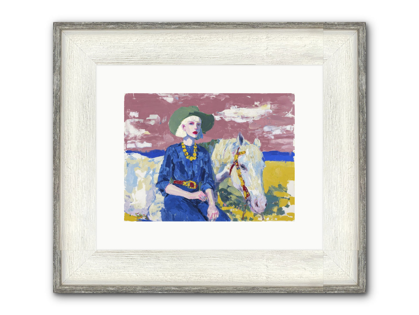 Heading West Framed Print - Driftwood White 12x9