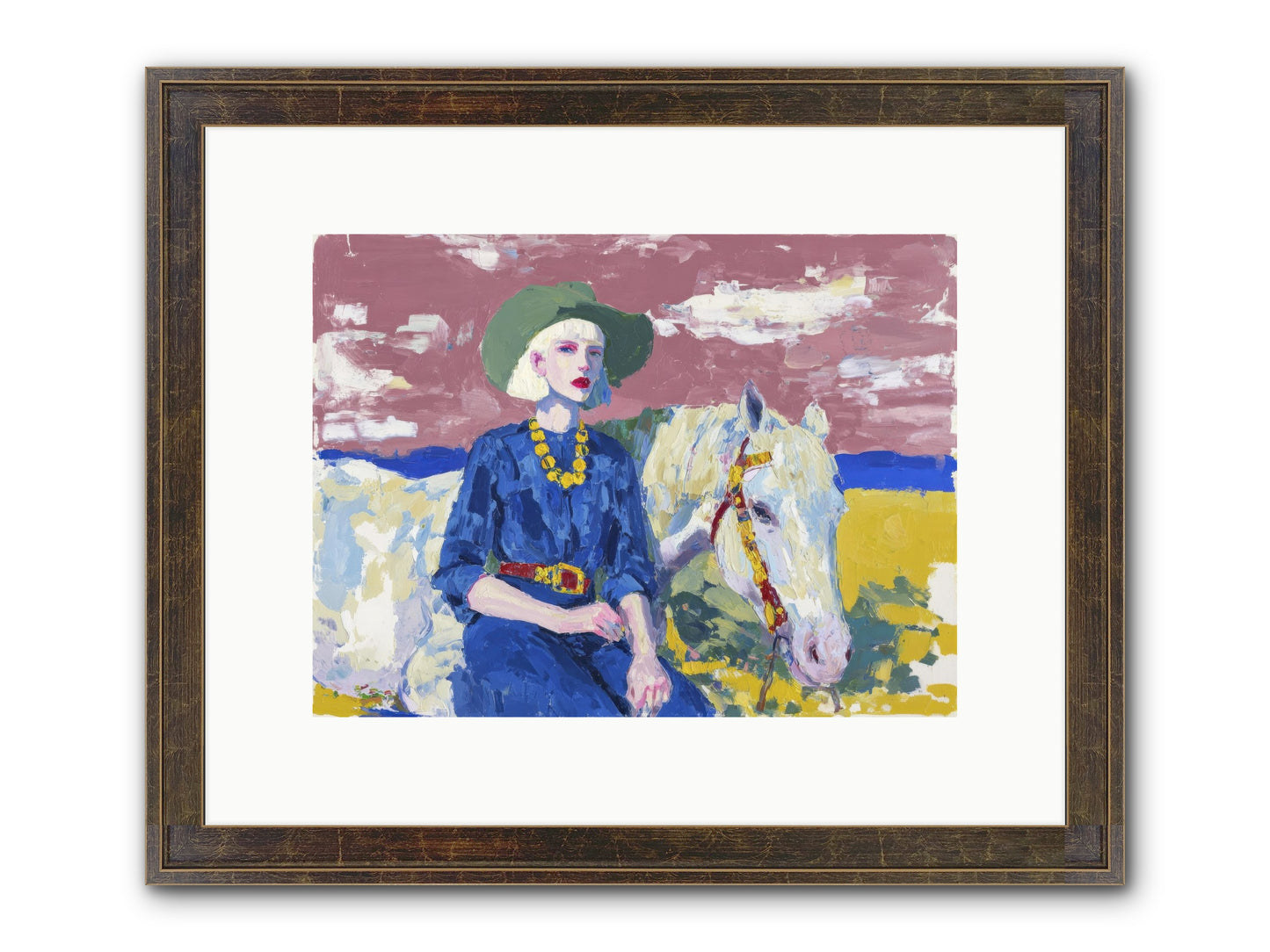 Heading West Framed Print - Slimwoods Black/Gold 12x9