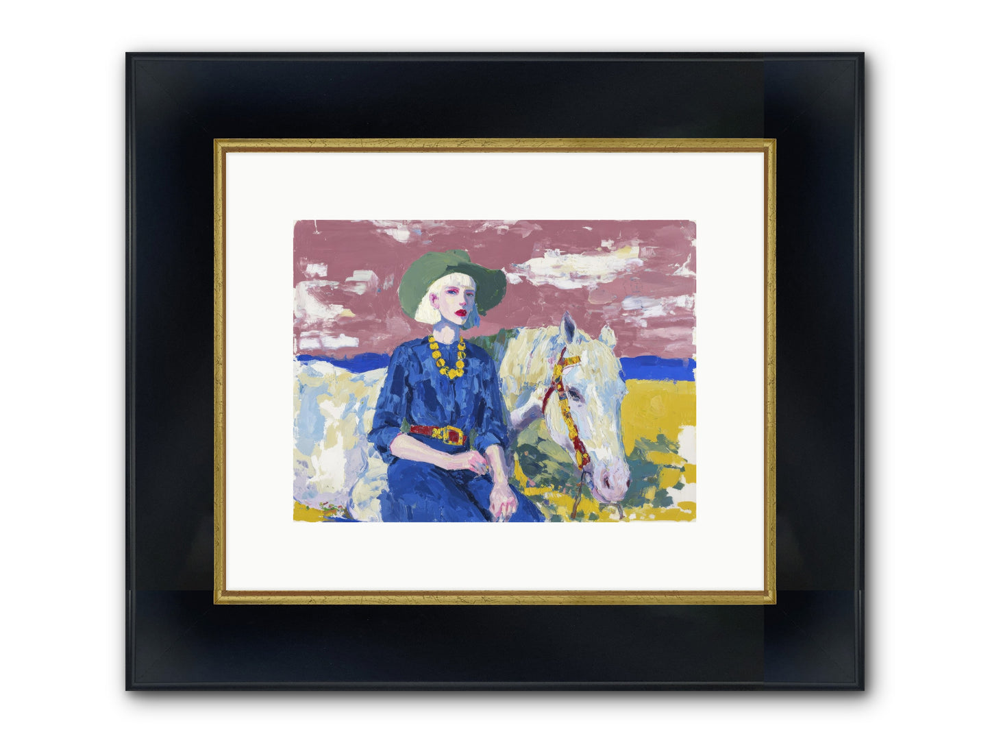 Heading West Framed Print - Wide Black w/Gold 12x9