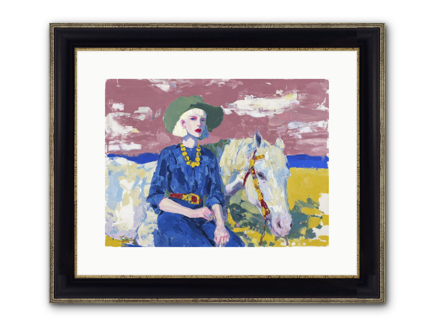 Heading West Framed Print - Black & Gold 16x12