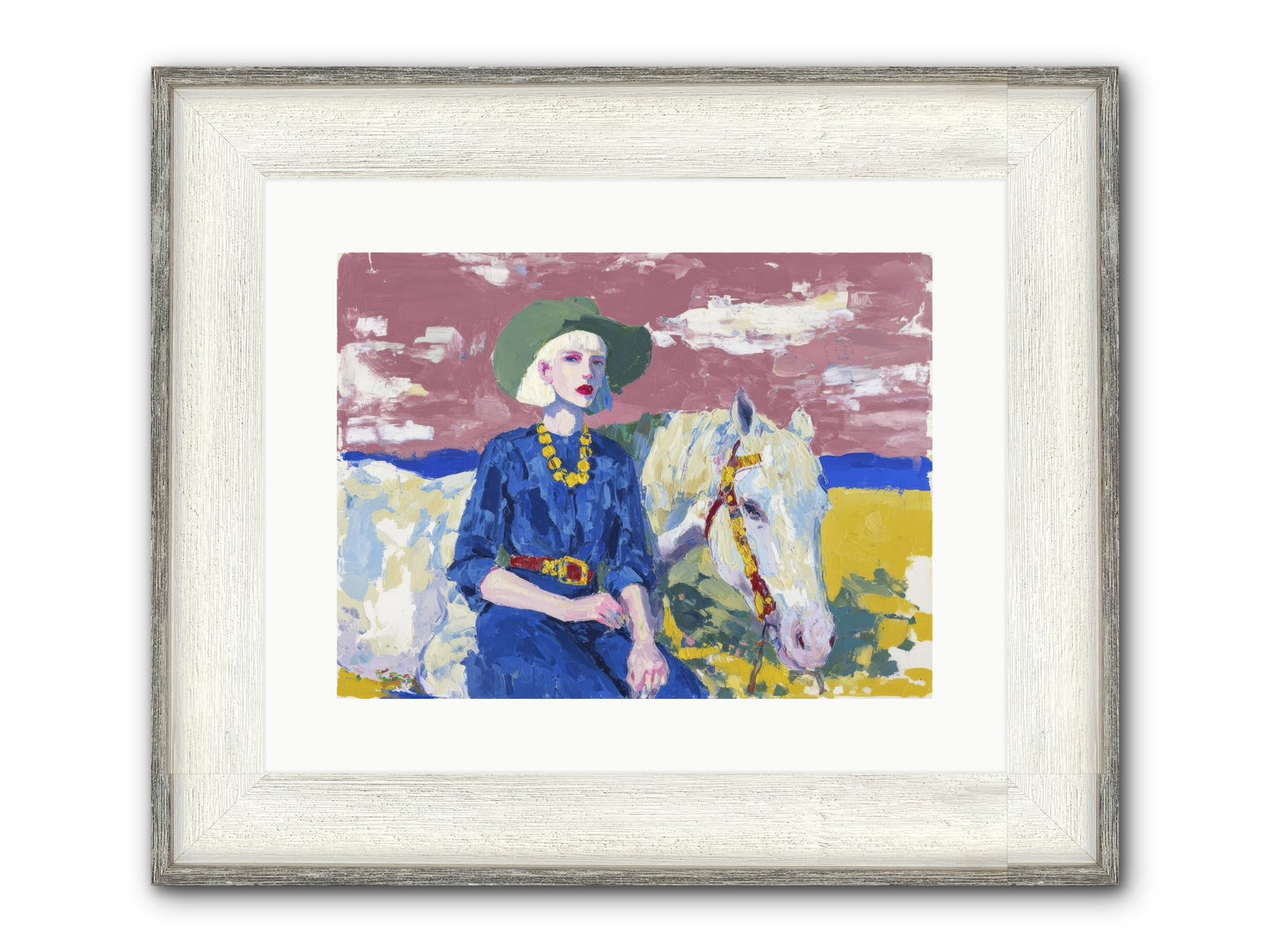 Heading West Framed Print - Driftwood White 16x12