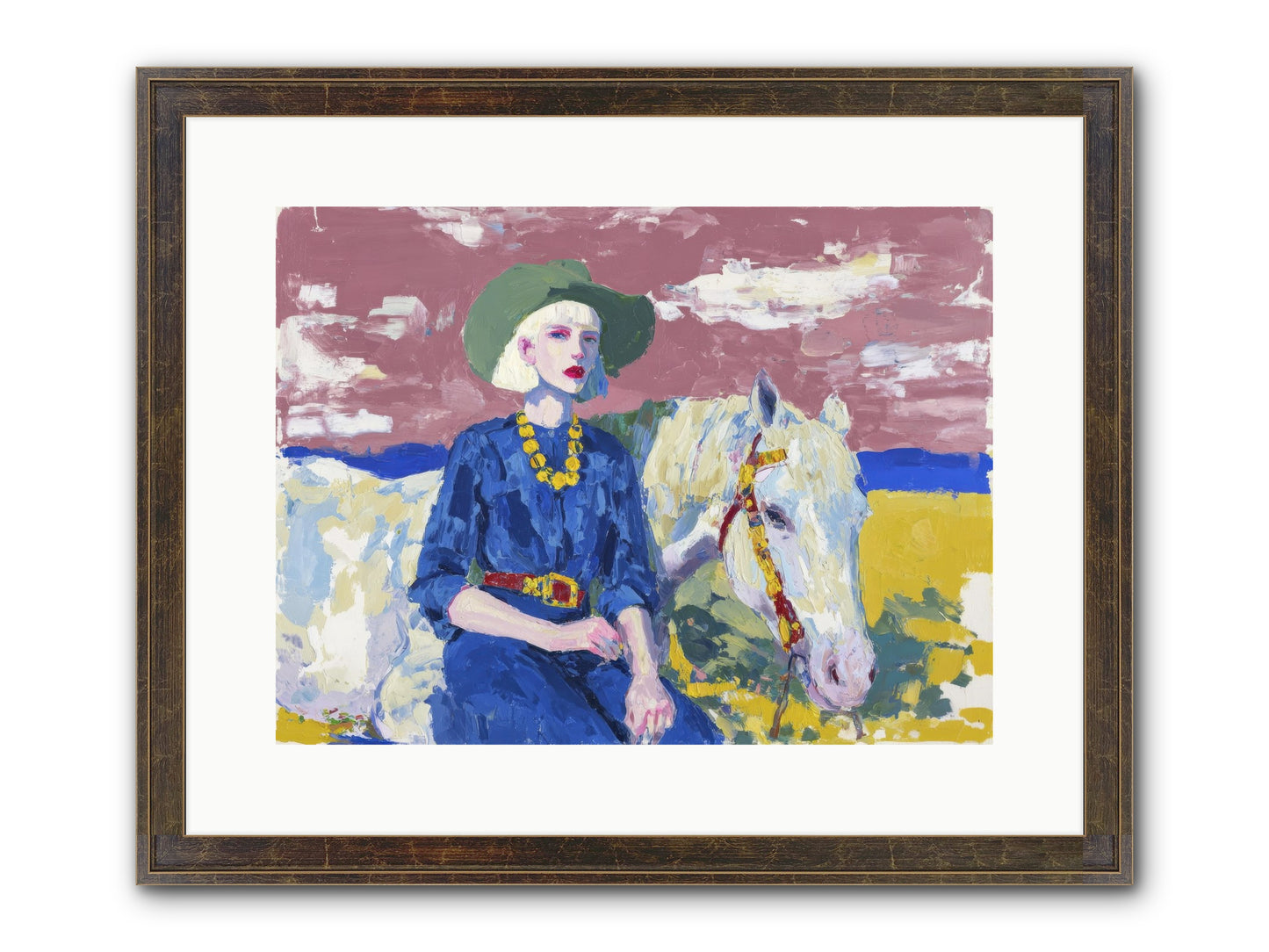 Heading West Framed Print - Slimwoods Black/Gold 16x12